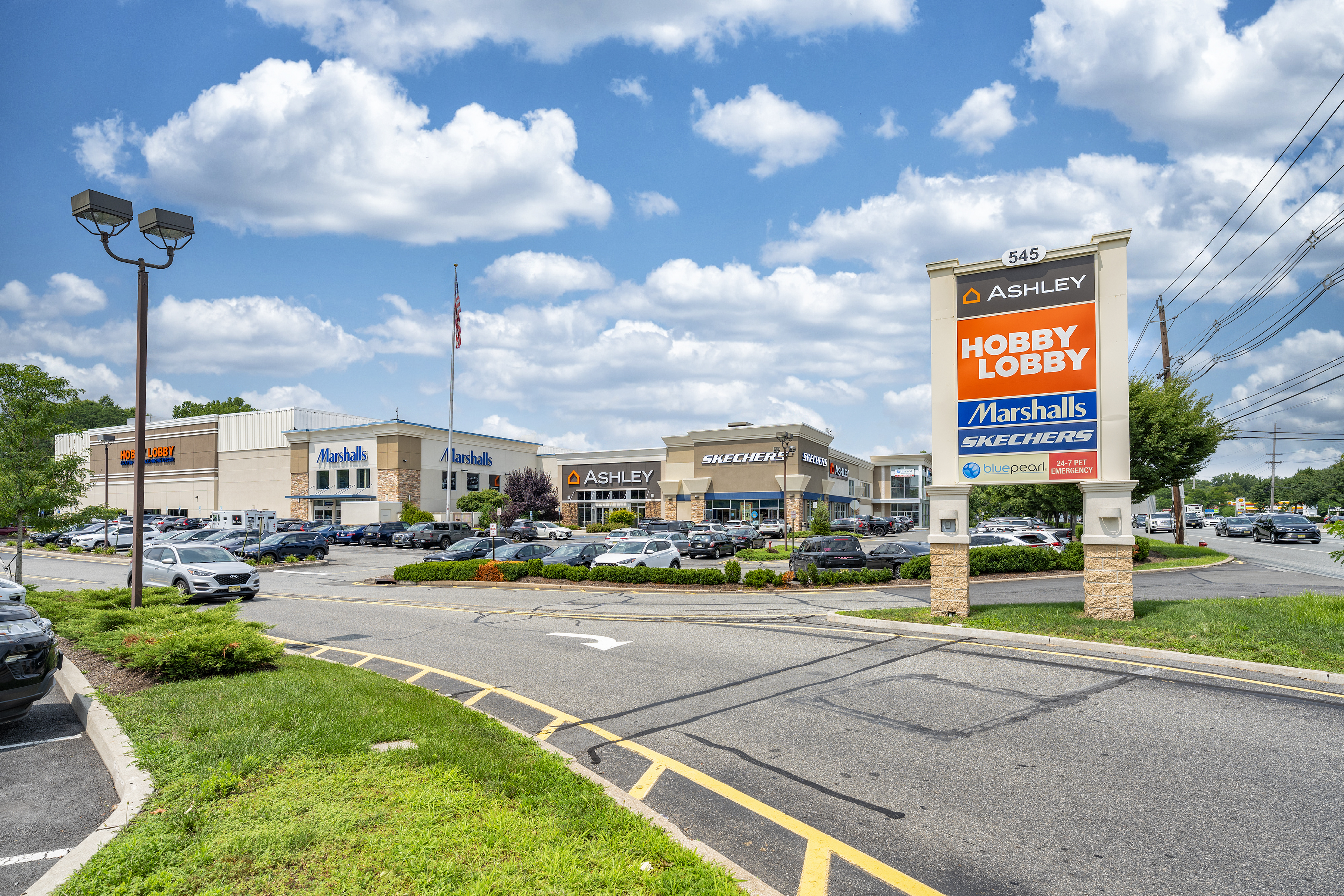 Paramus Plaza's tenant roster includes Hobby Lobby, Marshalls, Ashley, Sketchers and Chipotle. (Cushman & Wakefield)