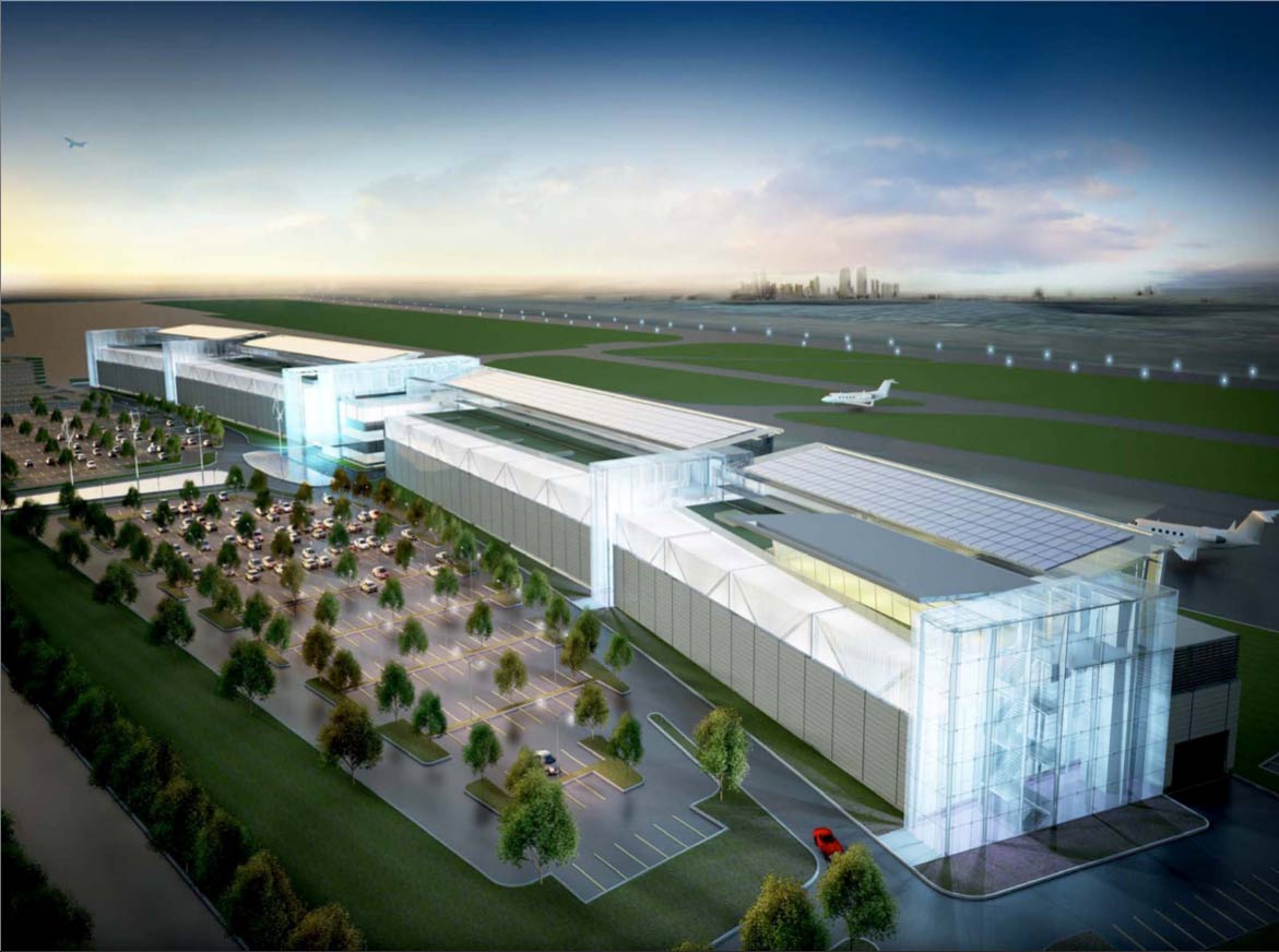 Plans call for adding industrial and commercial components at Brown Field, a municipal airport in San Diego's Otay Mesa neighborhood near the U.S.-Mexico border. (Metropolitan Airpark)