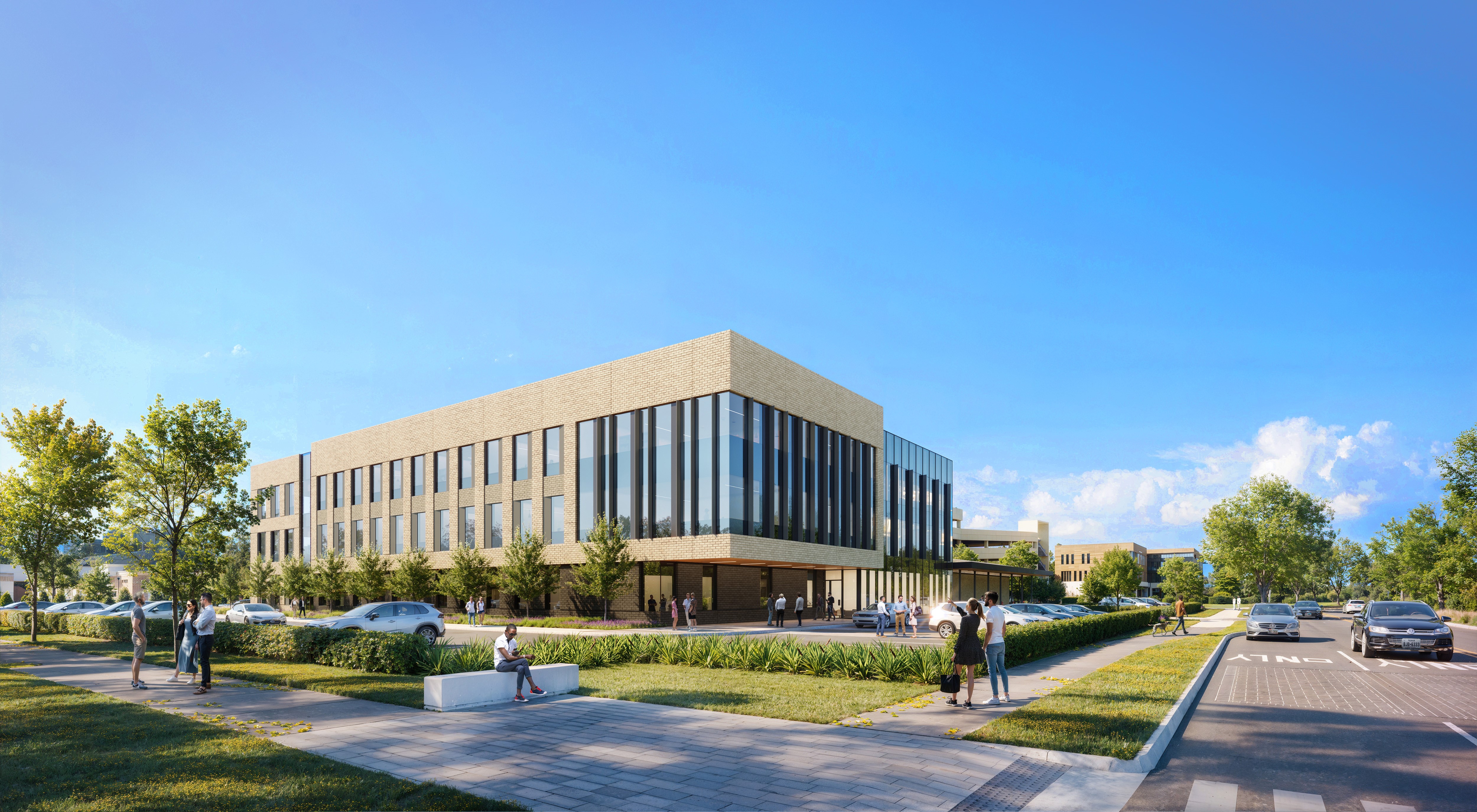 Work has begun on a three-story, 85,800-square-foot medical office building at Frisco Station in Frisco, Texas. (Cambridge Holdings Inc.)