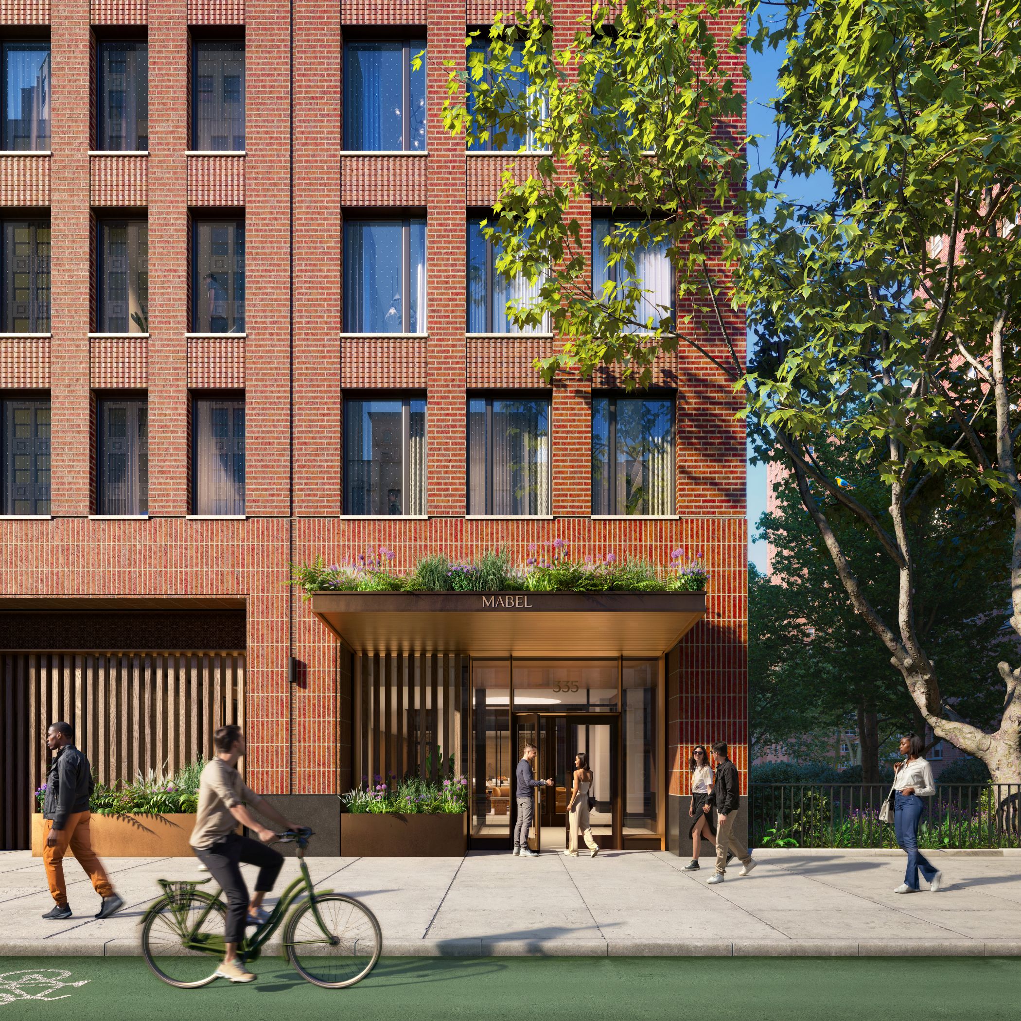 MAG Partners has begun leasing two Manhattan rental properties, including the 188-unit Mabel in Chelsea, depicted in a rendering. (DBOX)