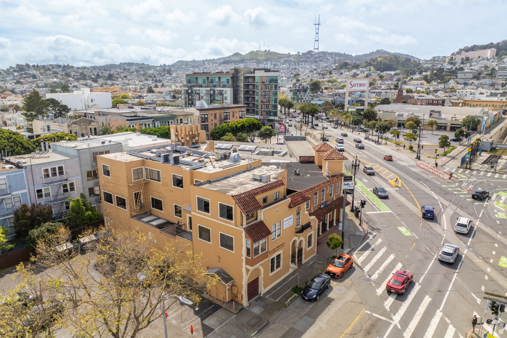 A developer has pitched a 23-story apartment tower at 1965 Market St. in San Francisco. (CoStar)