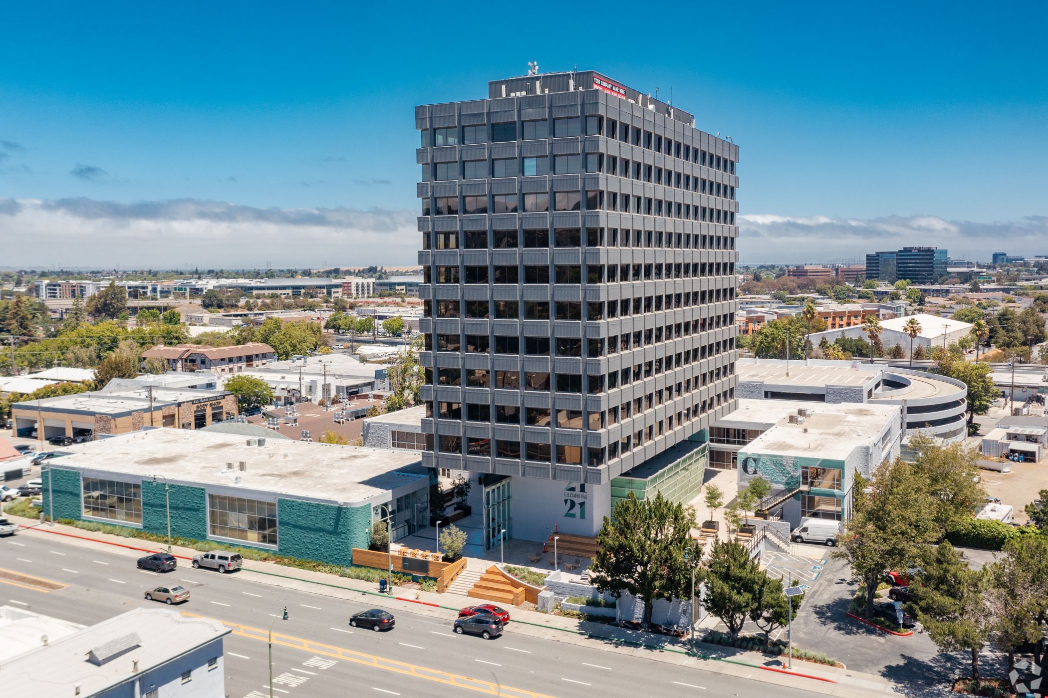 Tourbineau Real Estate Partners purchased the mostly empty Tower Plaza office complex in San Mateo and may convert it to housing. (CoStar) 