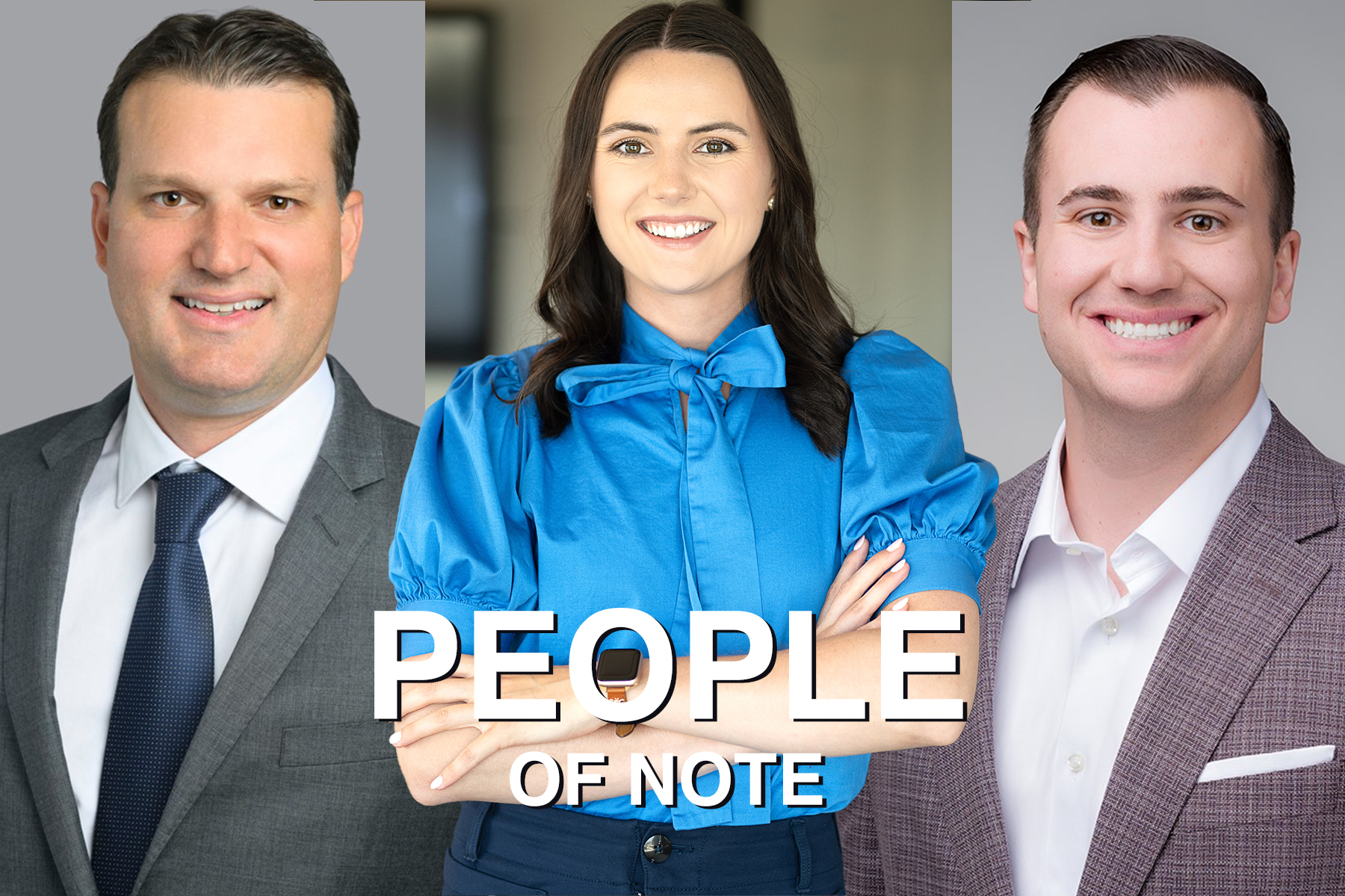 From left: Joey Blakley (Cushman & Wakefield), Erin Green (Patterson), Erik Anderson (Newmark)