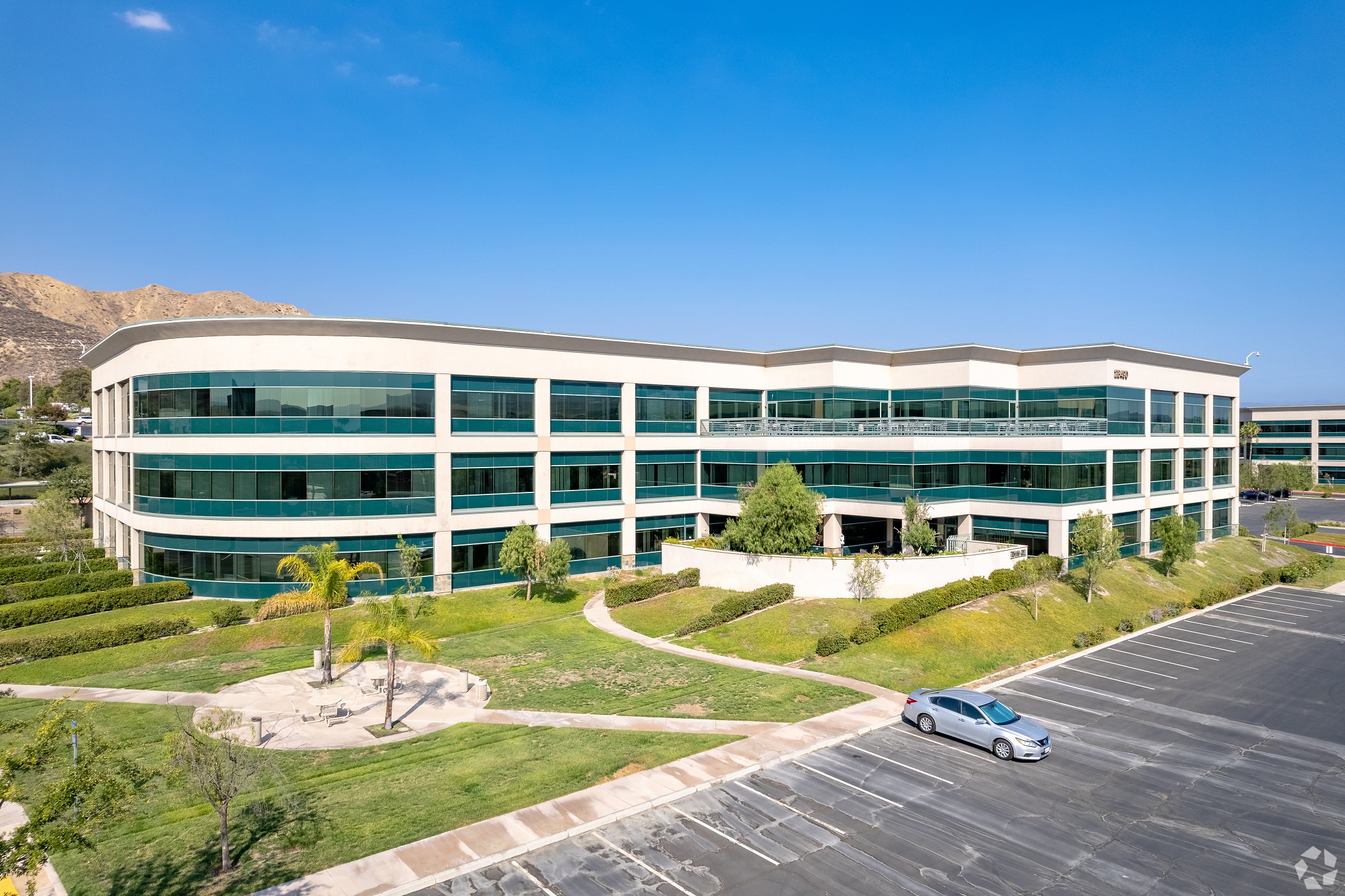 The three-building, 195,387-square-foot office campus on Avenue Stanford in Santa Clarita, California, has sold. (CoStar)