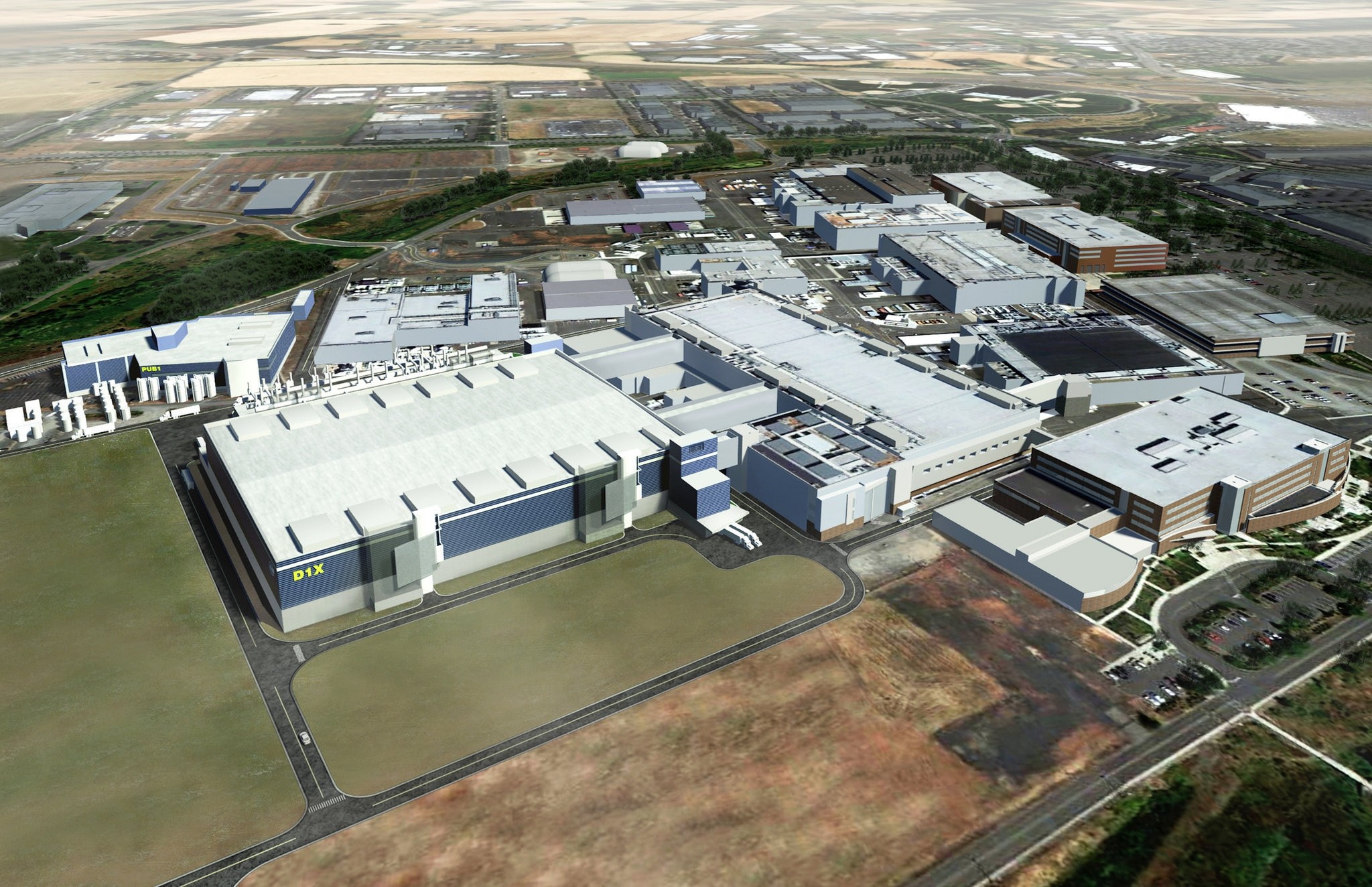 Chipmaker Intel's operations include space at this office and manufacturing campus in Hillsboro, Oregon. (CoStar)