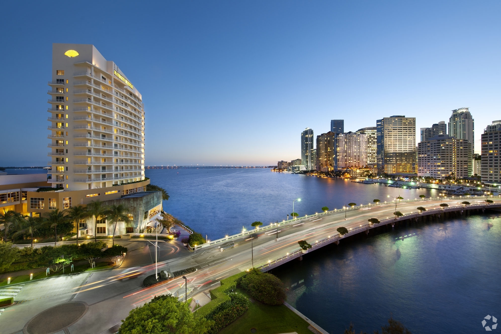 For 25 years, the Mandarin Oriental has stood over the entrance to Brickell Key in Miami, offering a luxurious getaway to visitors just across the water from the city's financial district. (CoStar)