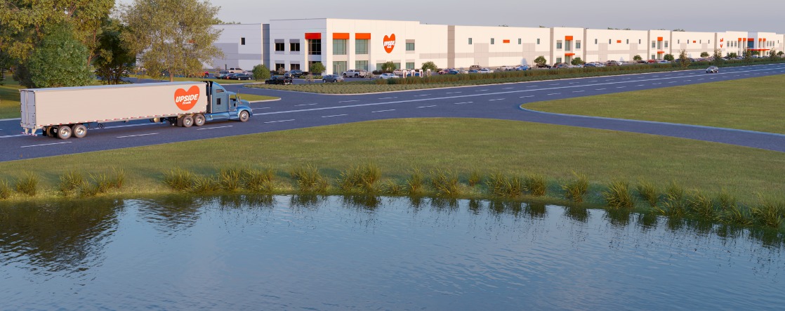 Upside Foods plans to open a cultivated meat production facility in Glenview, Illinois, depicted here in a rendering, by 2025. (Upside Foods)