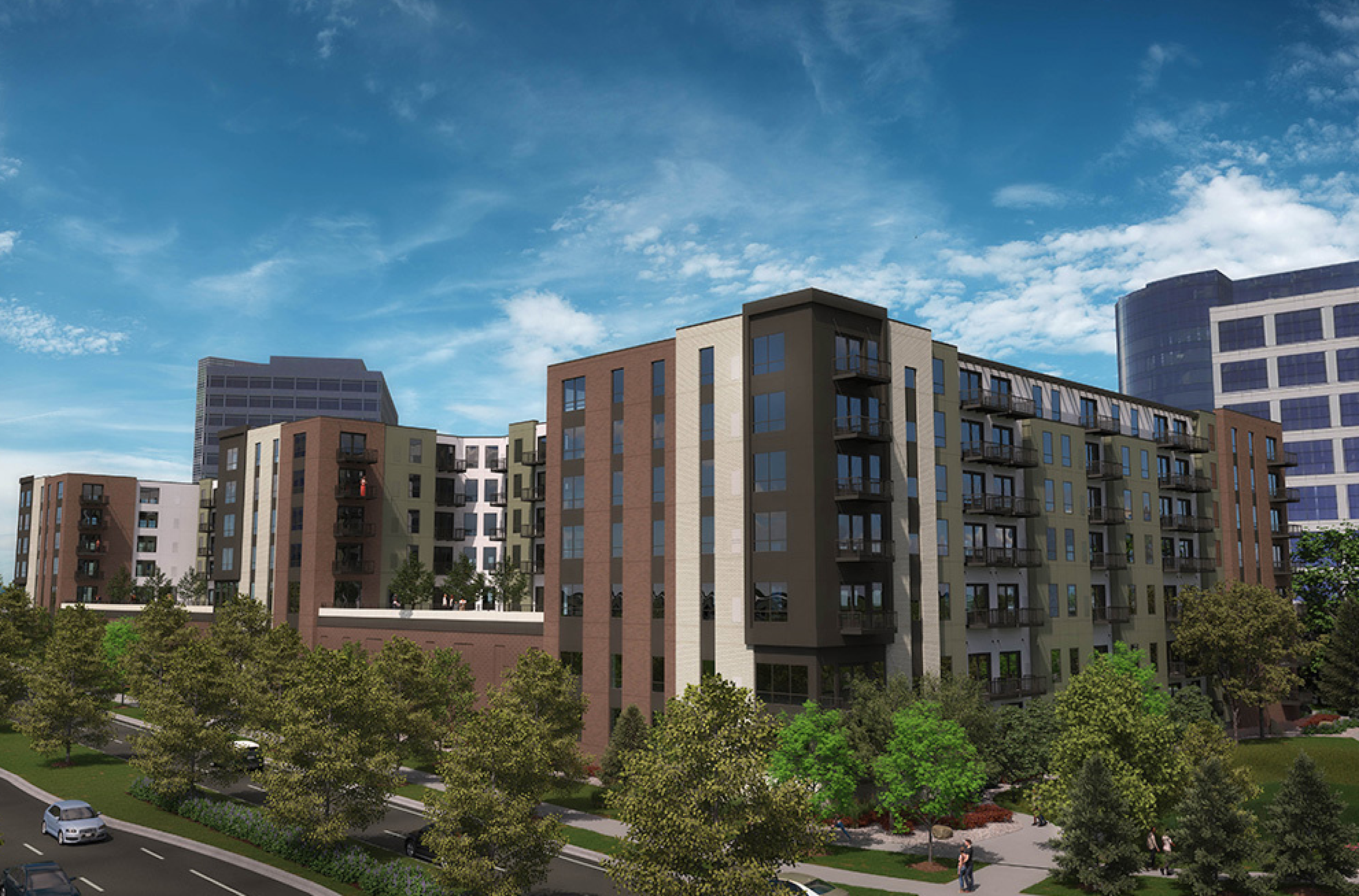 The Opus Group broke ground on a 253-unit multifamily development at 4600 S. Syracuse St. in the Denver Tech Center neighborhood. (Opus AE Group)