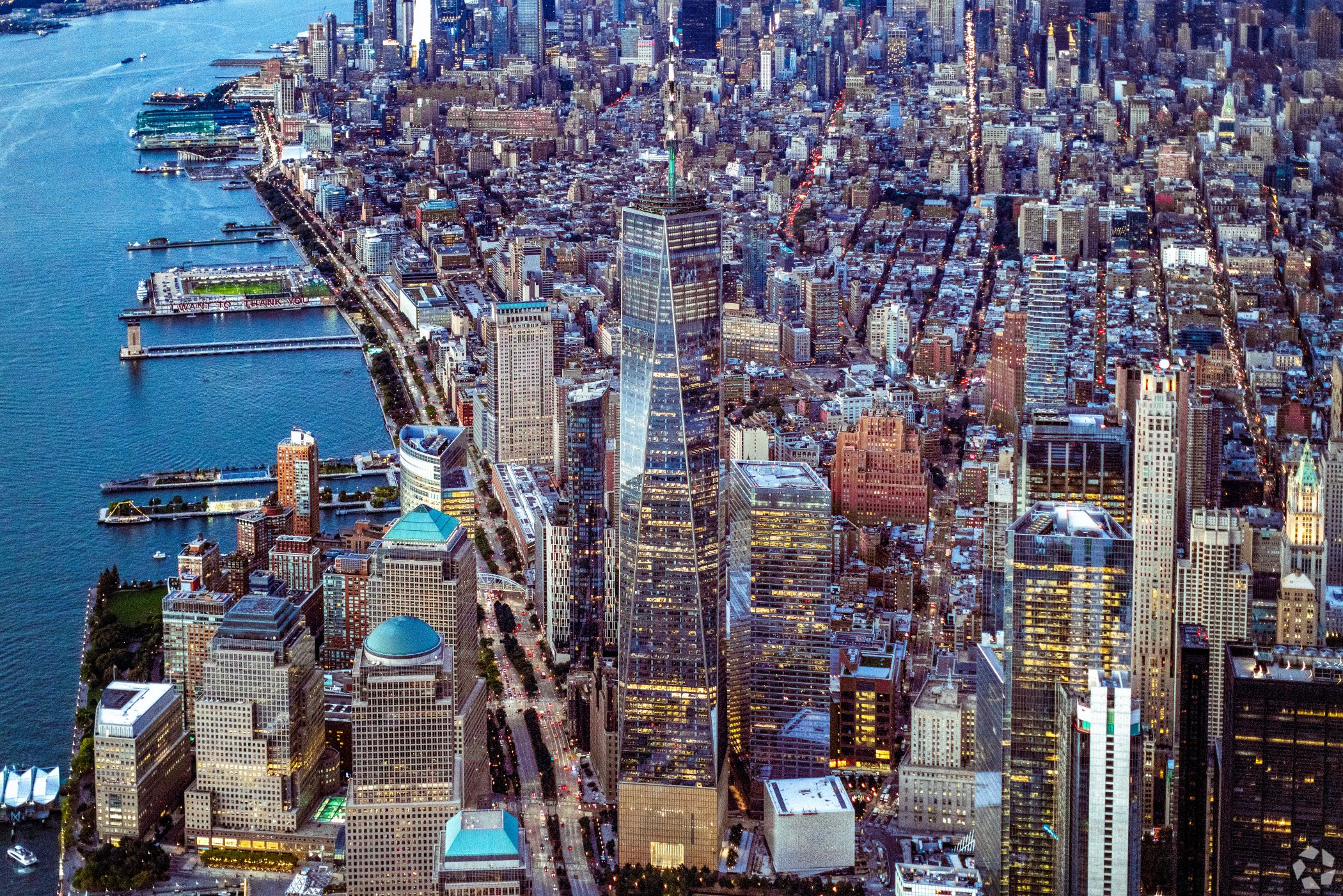 New York's One World Trade Center is 95% leased, according to the building ownership. (CoStar) 