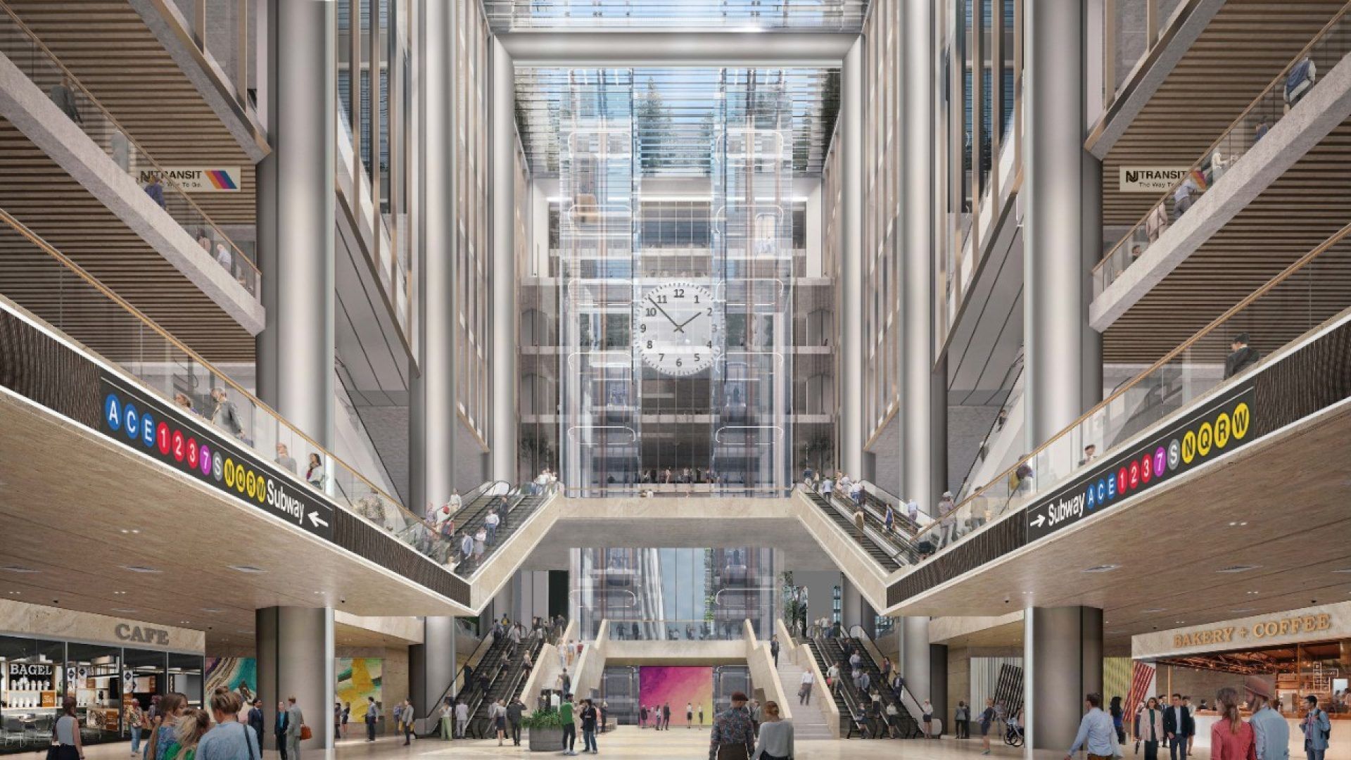 The new Port Authority Bus Terminal, depicted in a rendering, will total 2.1 million square feet, up from 1.9 million currently. (Port Authority of New York and New Jersey) 