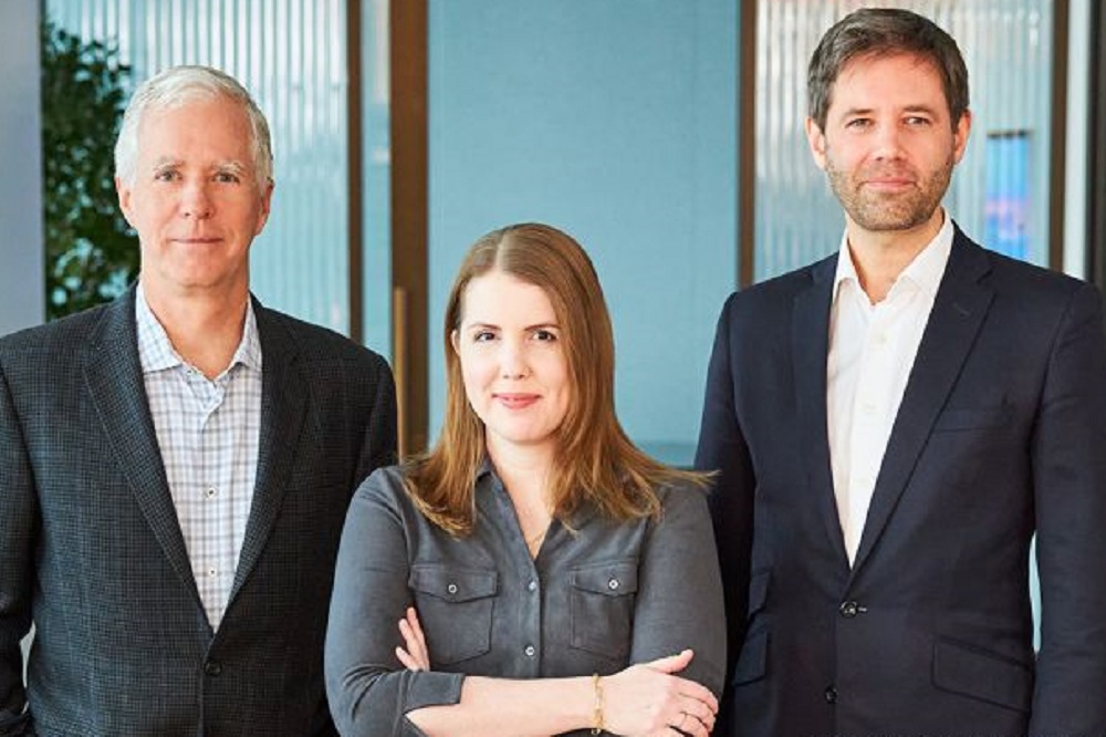 Doug Holte, Kathryn Scheckel and Peter Epping, right, will lead Hines' new EXP division. (Hines)