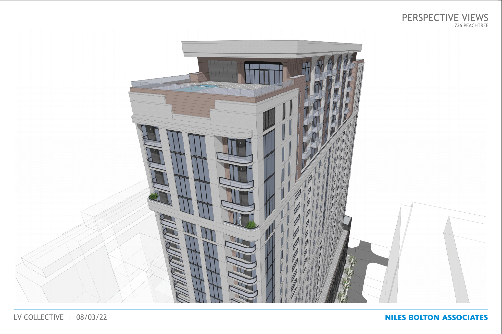 A rendering of the 37-story residential high-rise that LV Collective is proposing to build in midtown Atlanta. (Midtown Atlanta)