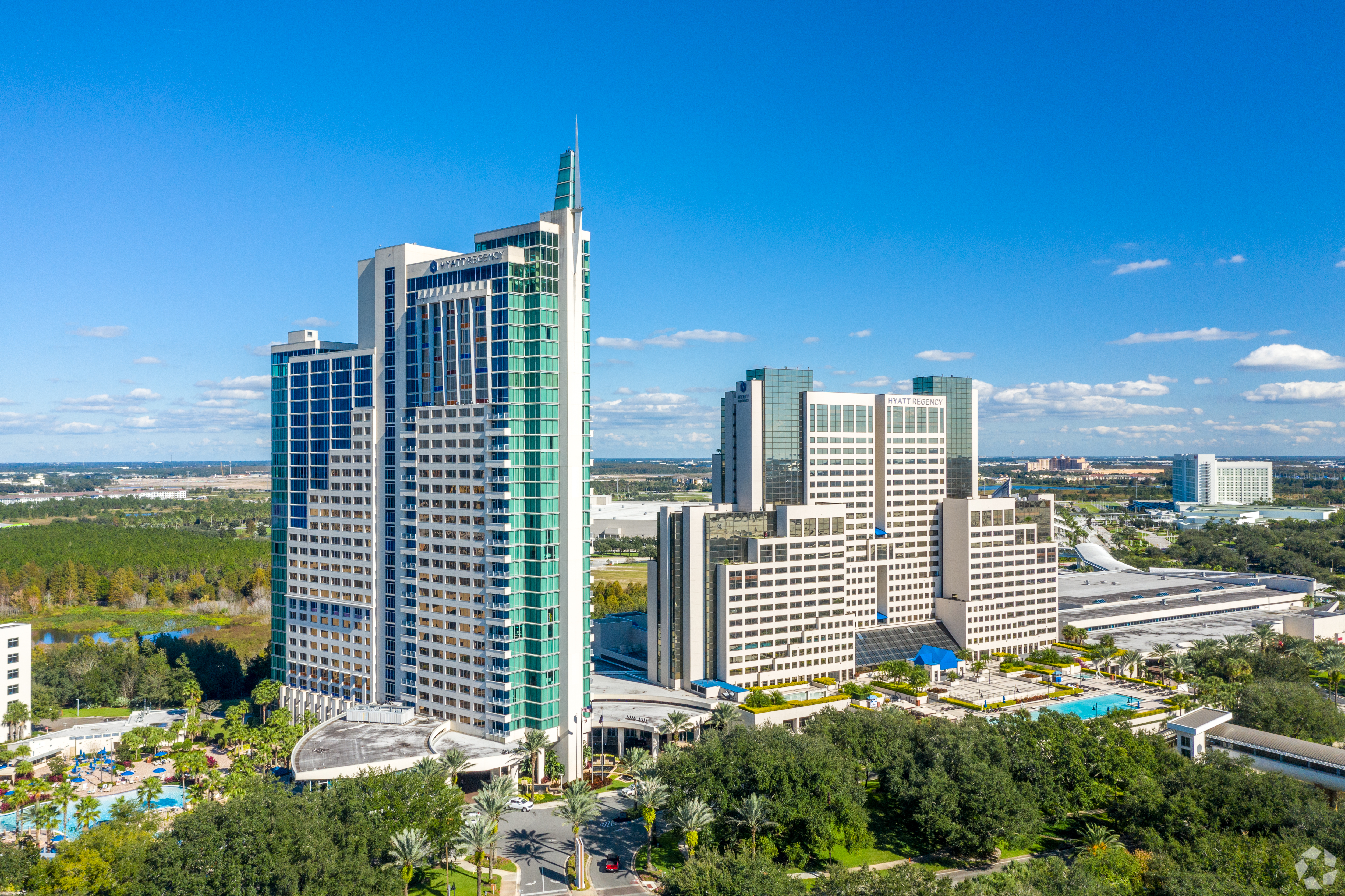 RIDA Development and Ares Management bought the Hyatt Regency Orlando for $1.07 billion in August. (CoStar)