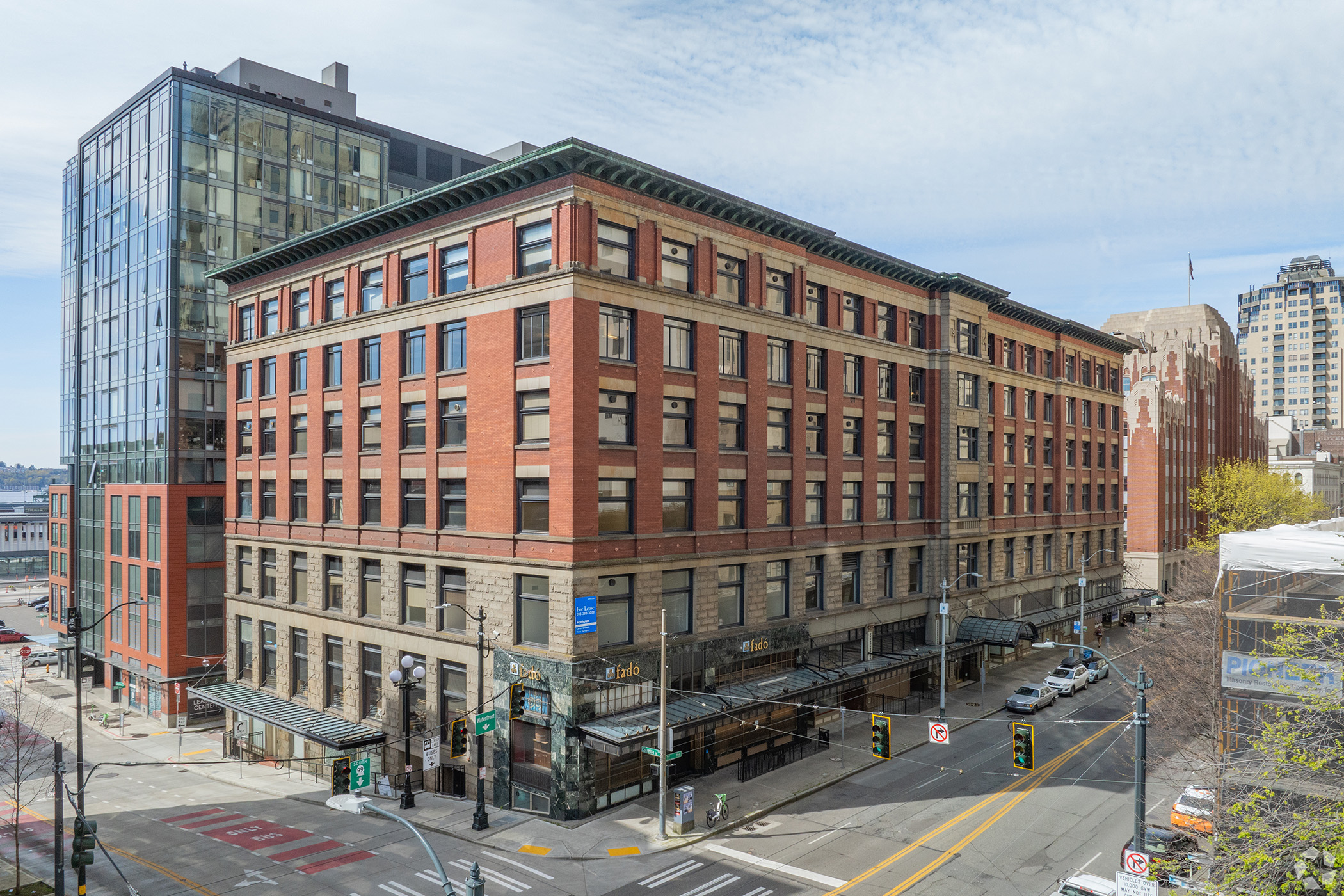 The Colman Building in Seattle's Pioneer Square was built in phases from 1889 to 1904. (CoStar)