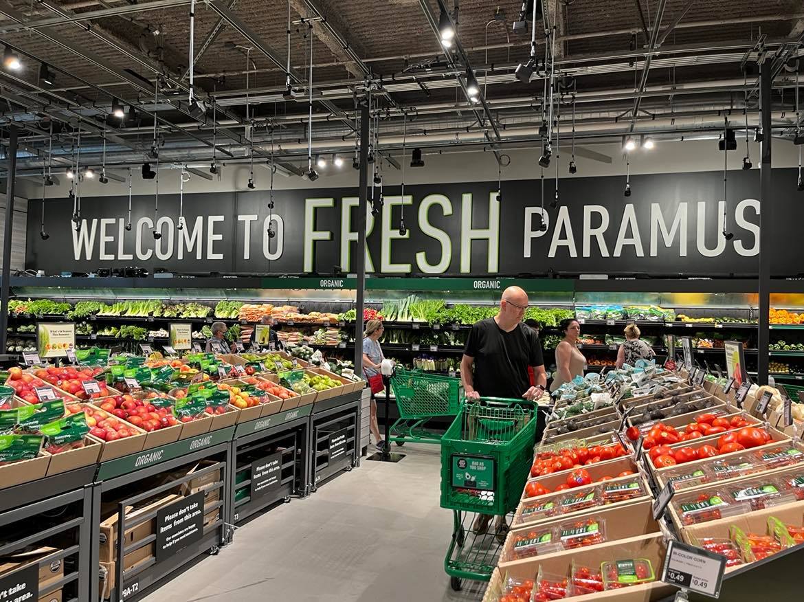 Amazon Fresh opened its first grocery store in New Jersey in July 2022. (Linda Moss/CoStar)   