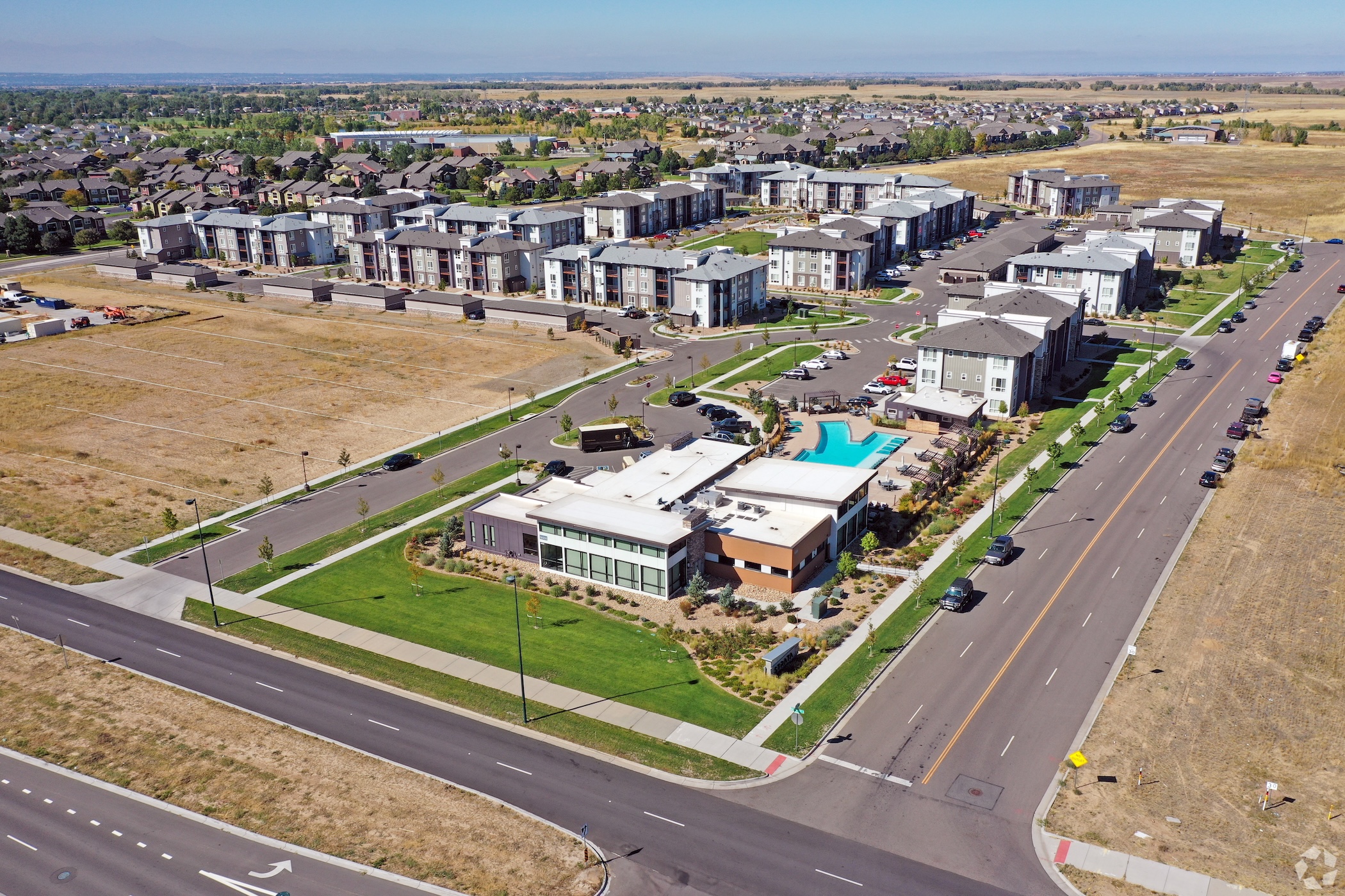 Multifamily development in and around Denver’s Green Valley Ranch neighborhood has ballooned in recent years to keep up with job and population growth. (CoStar) 