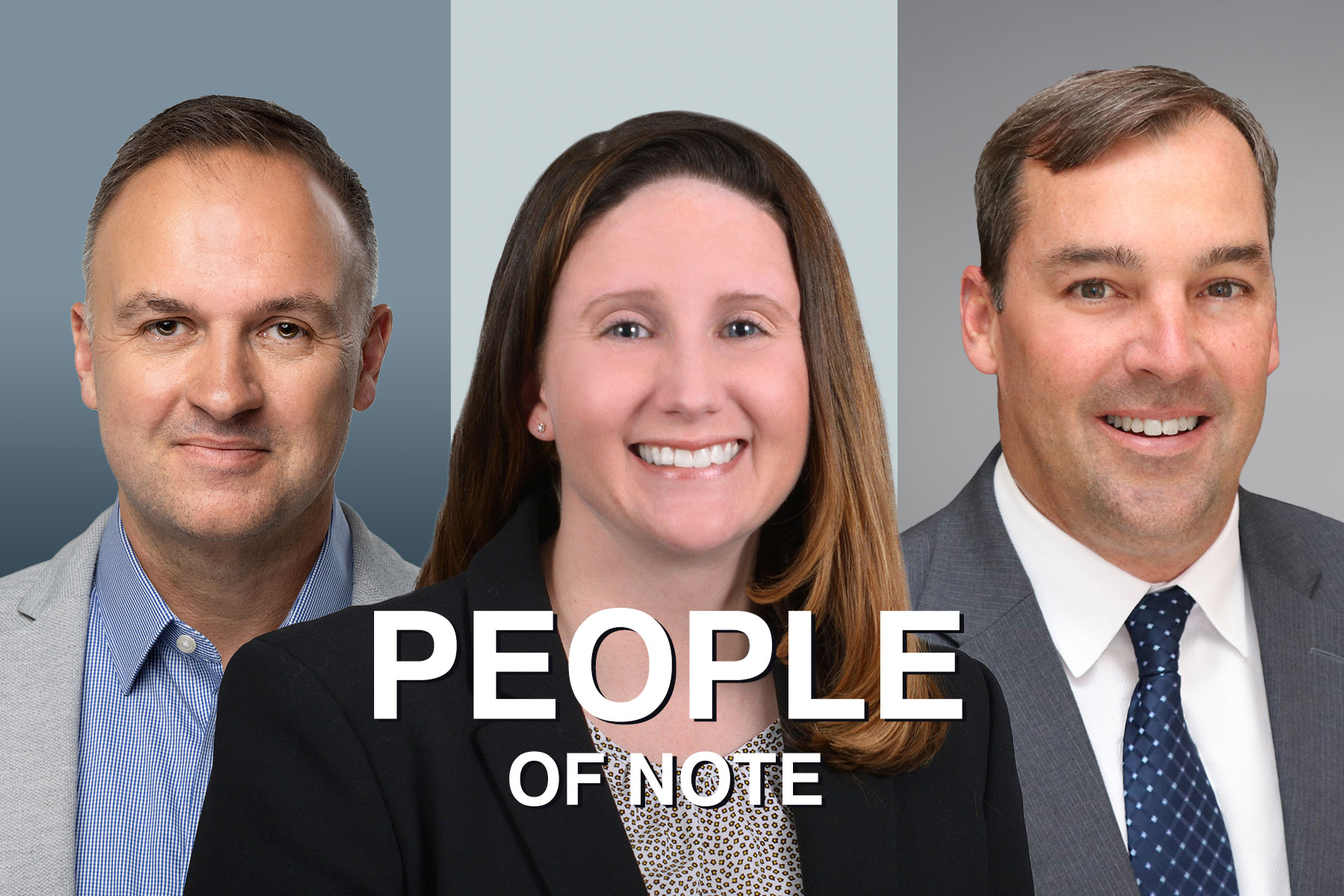 From left: Gavin Thomas (Steiner + Associates), Kelly Conaway (CBRE), Matt Duffy (Newmark)