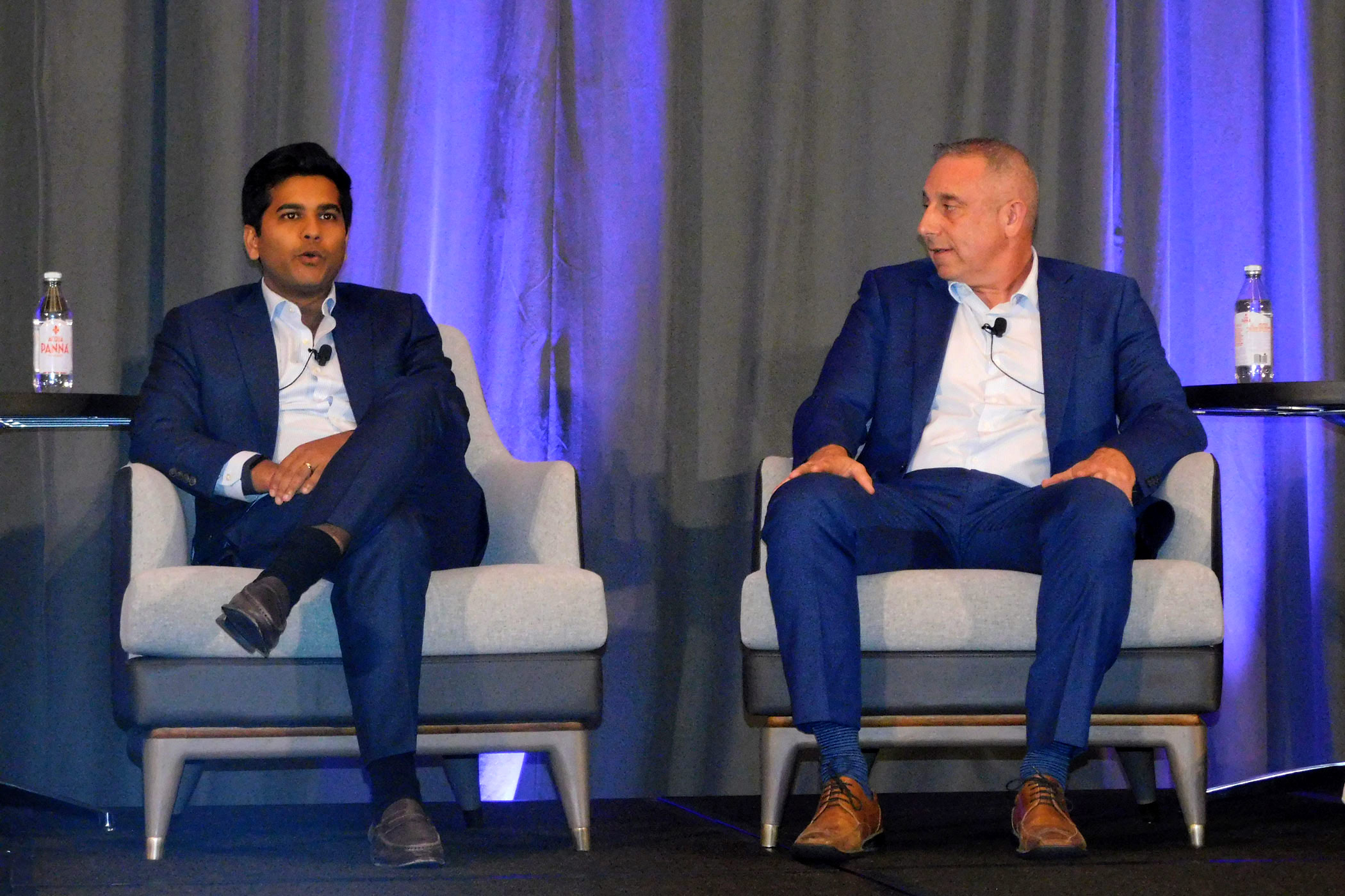 Riller Capital's Akshay Goyal (left) and Remington Hospitality's Keith Oltchick speak at the 2024 ALIS Summer Update conference in Tempe, Arizona. (Sean McCracken)