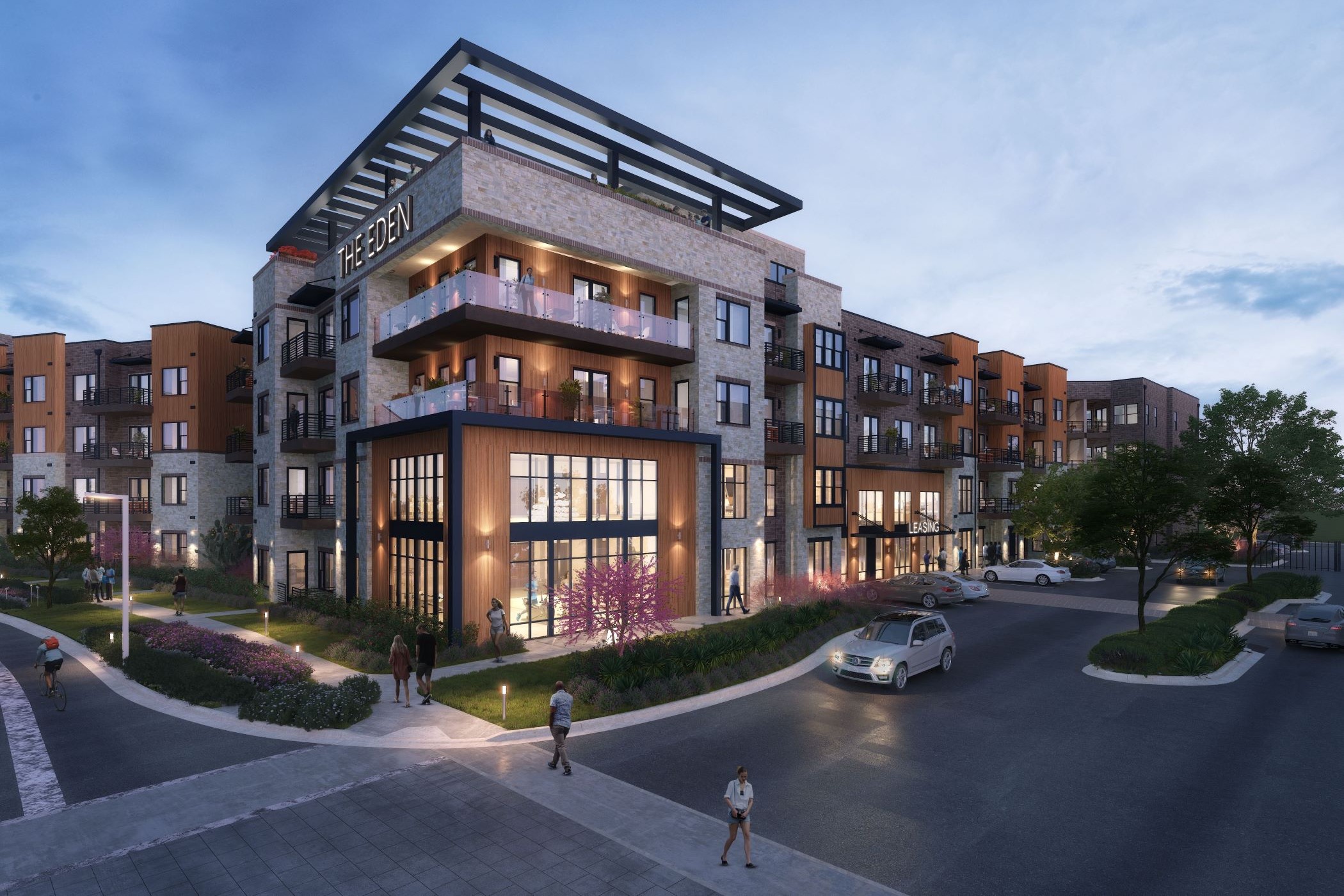The Eden, a 306-unit apartment complex, broke ground in Pearson Ranch in northwest Austin, Texas. (Inspire Development)