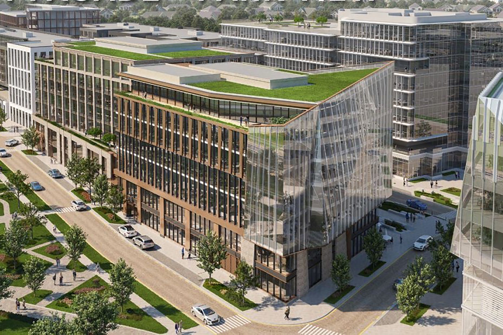 JBG Smith has office and residential properties planned for development along Exchange Avenue in the Potomac Yard neighborhood of National Landing. (CoStar)