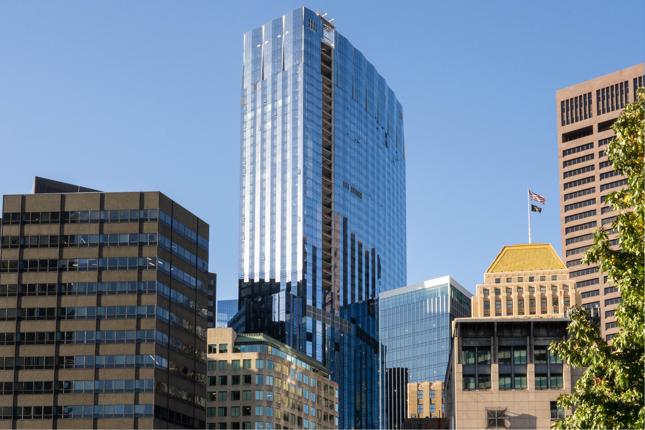 The 52-story Winthrop Center opened earlier this year in the Financial District. (Courtesy of MP Boston)