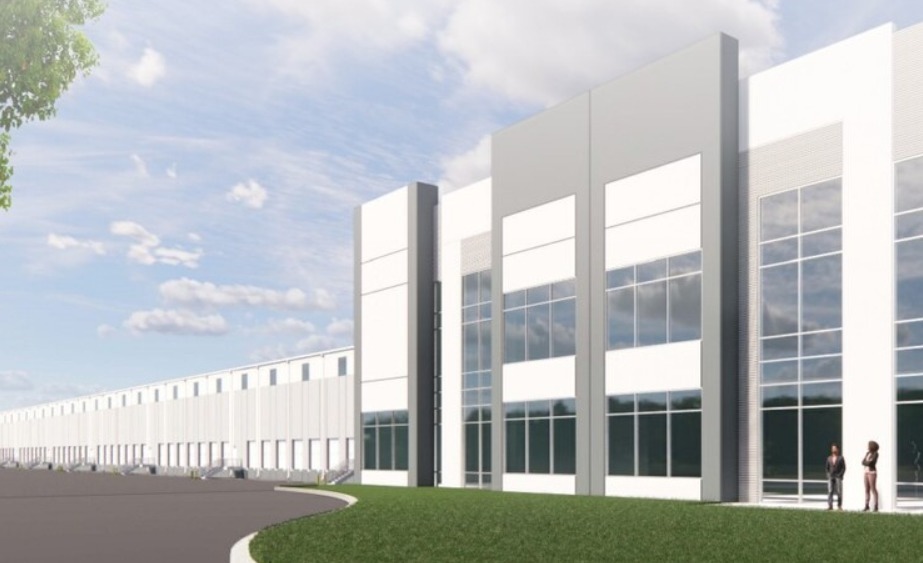 Rendering of the first of two industrial buildings that Cambridge Holdings recently completed. (CoStar)