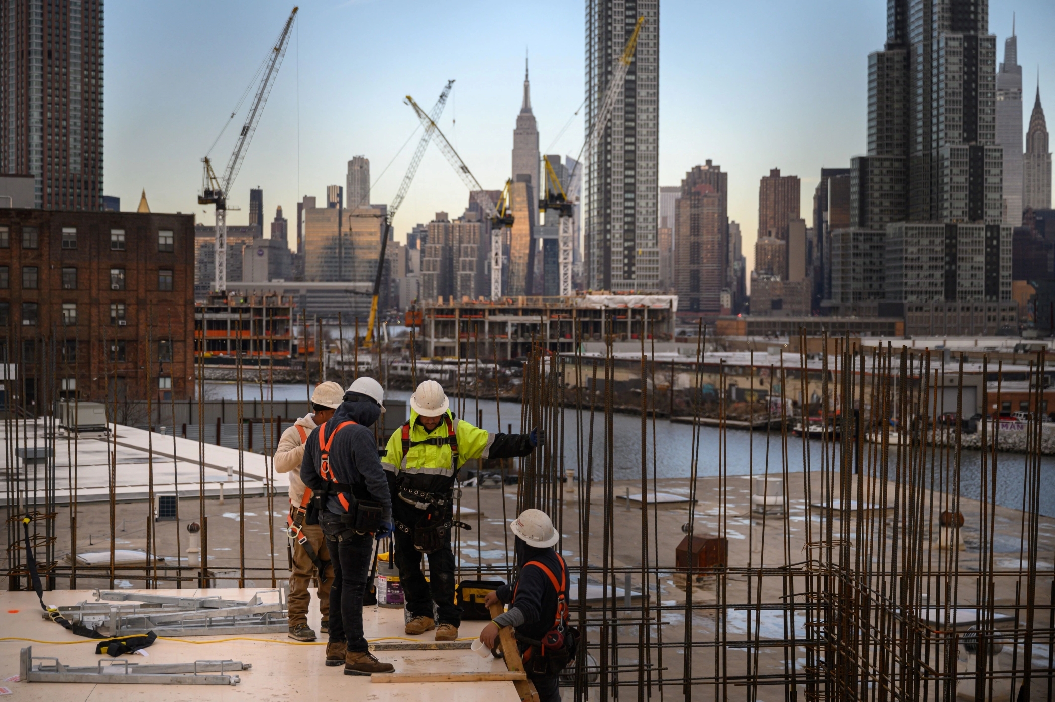 Steady construction of apartments and other new properties is adding to declining property prices. (Getty Images)