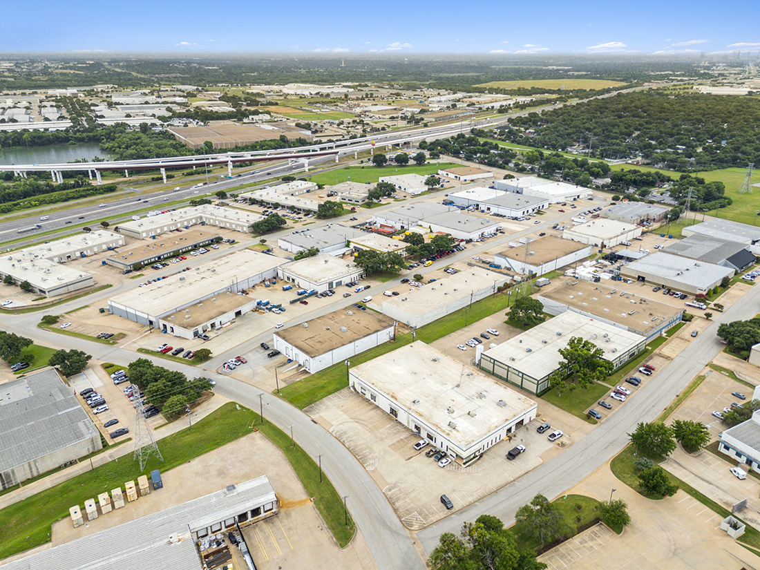 An aerial photo of Midway Business Park in Fort Worth, Texas. (Ackerman & Co.)