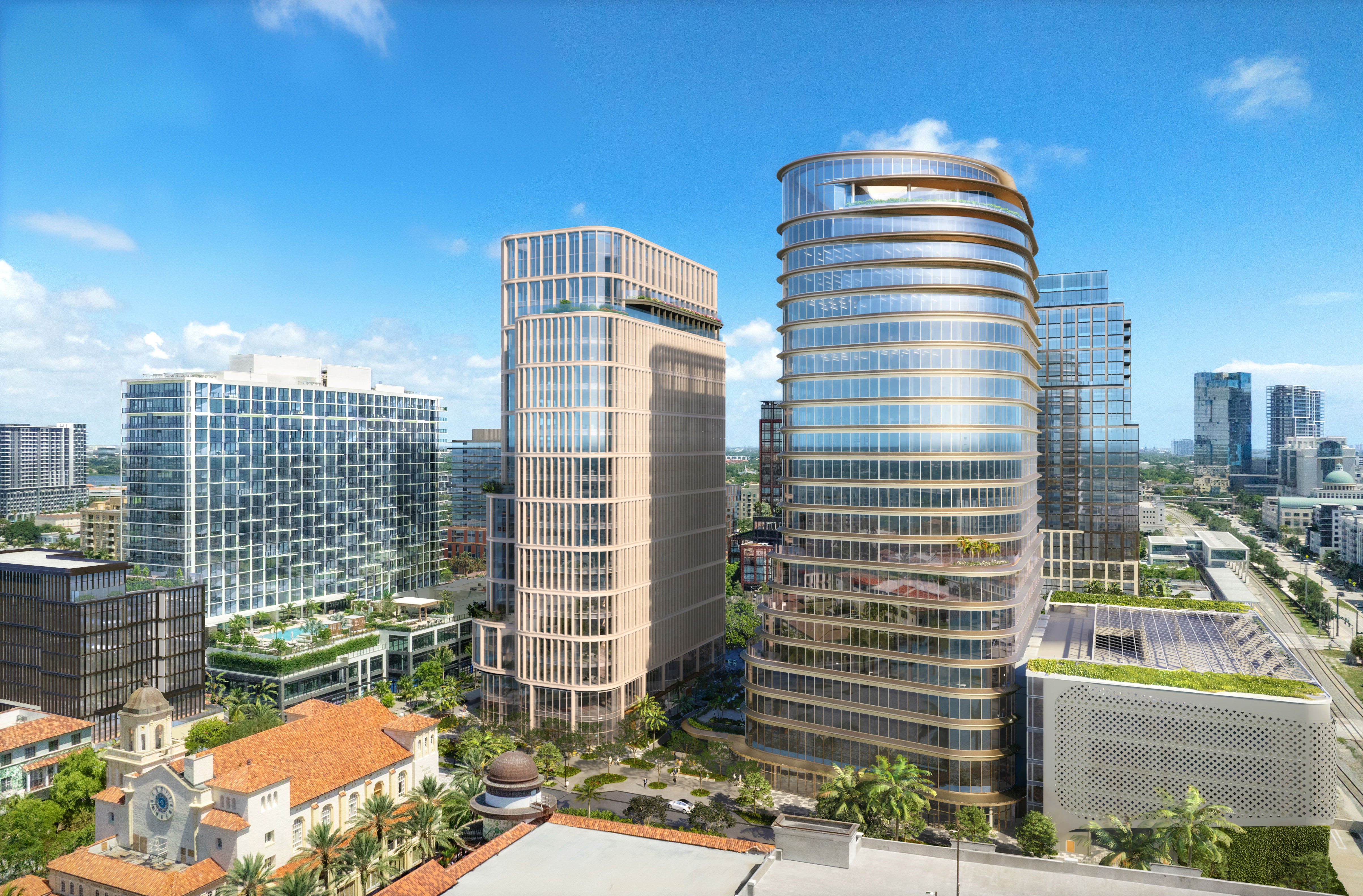 Related Ross has started work on 10 and 15 CityPlace, a new pair of lifestyle-focused offices in the center of downtown West Palm Beach (Related Ross)
