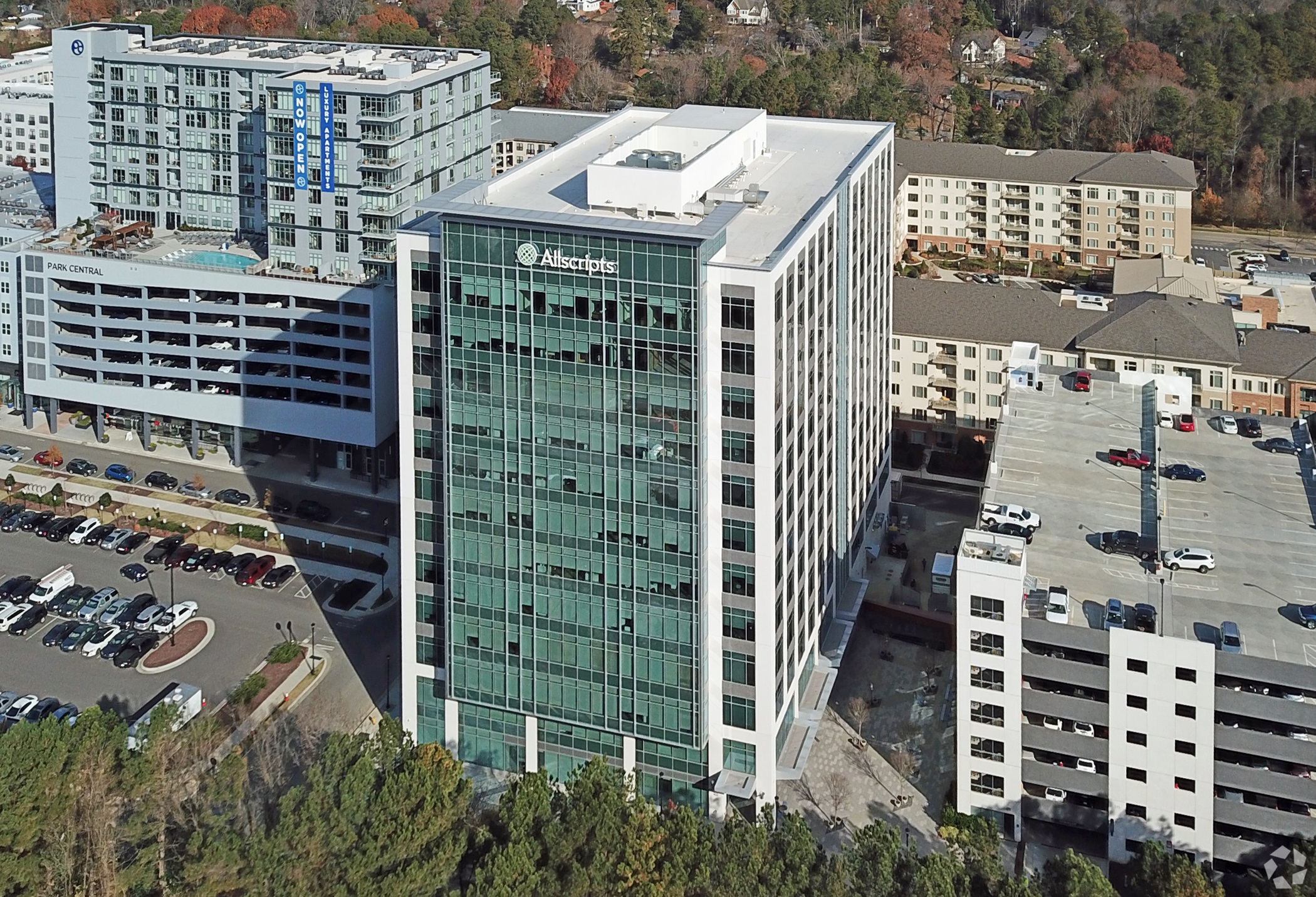 Midtown Plaza in Raleigh, North Carolina, sold for the highest price this year for an office building in the Raleigh-Durham market. (CoStar)
