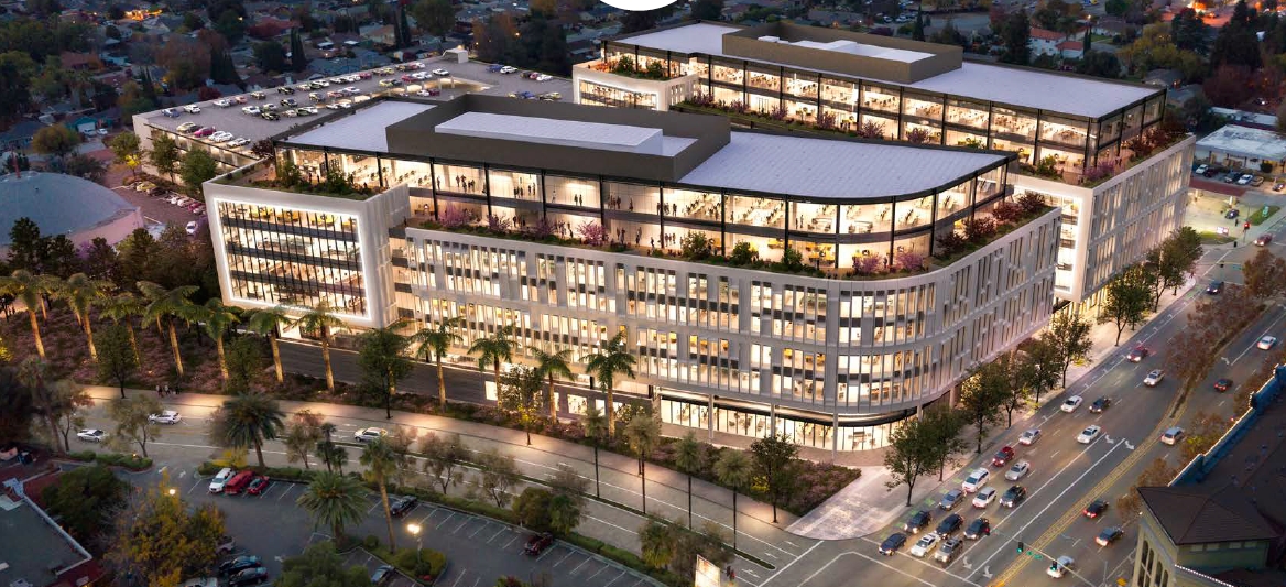 The One Santana West building, which opened in 2022, is now 80% leased with the addition of two new AI tenants. (CoStar) 
