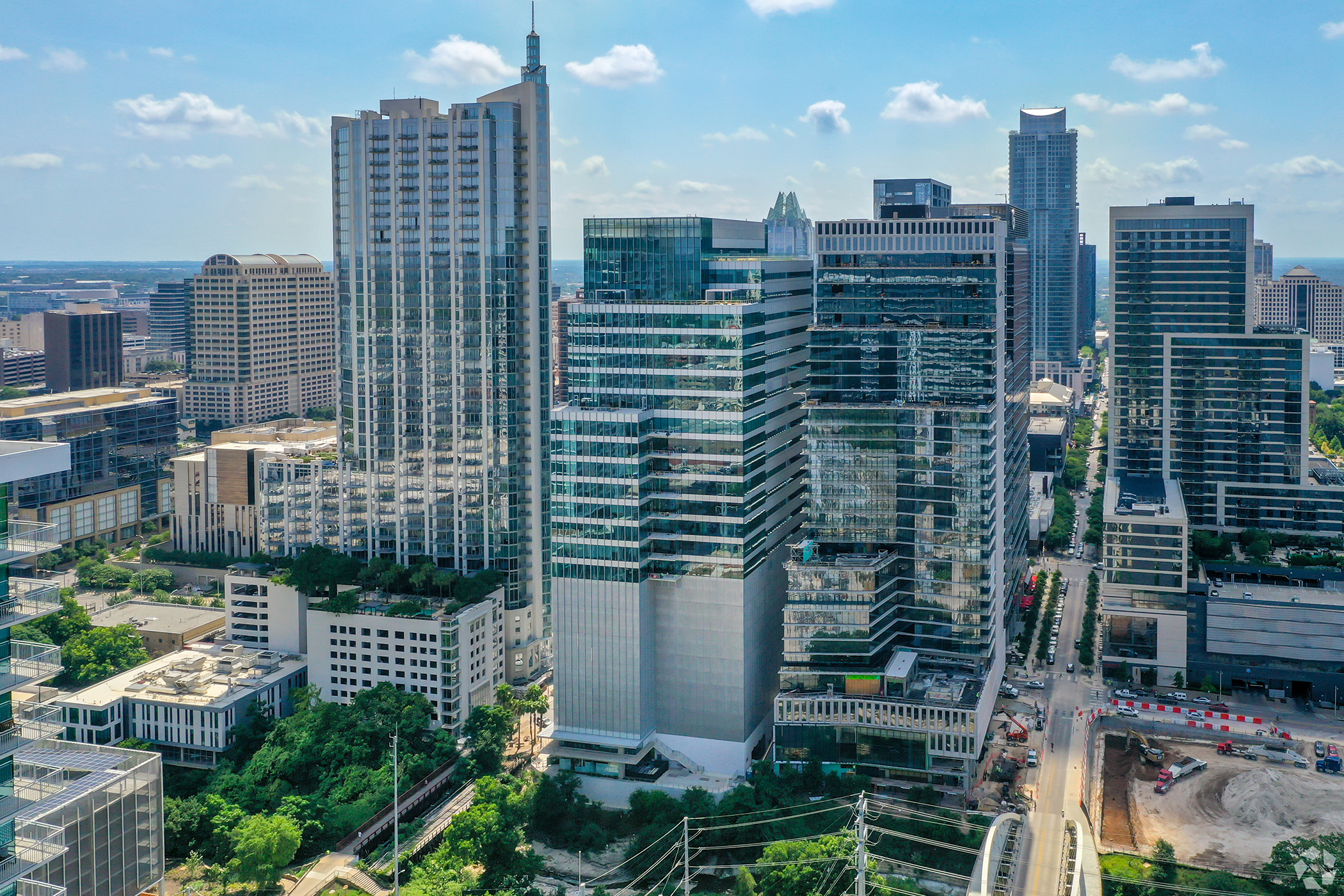 The Credit Suisse Real Estate Fund International includes the 29-story Third + Shoal office tower in Austin, Texas. (CoStar)