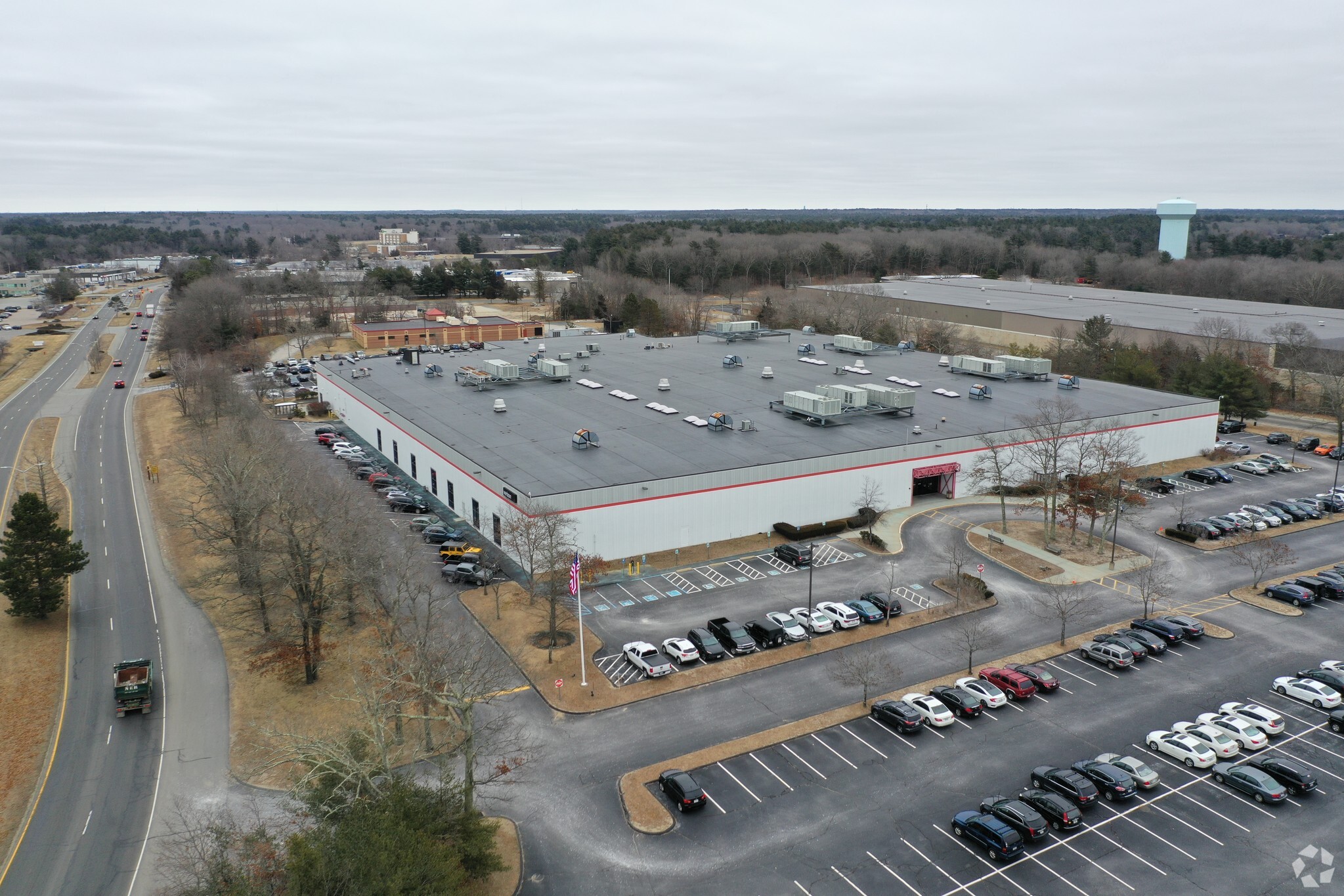 385 Myles Standish Blvd. in Taunton, Massachusetts, formerly known as the McKesson Bldg., was one of two industrial buildings in Taunton sold to EQT Exeter. (CoStar)