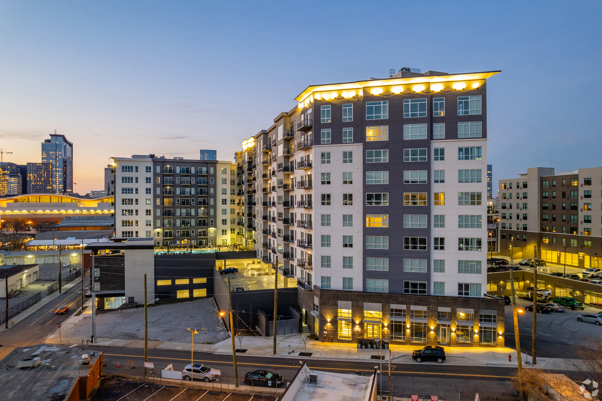 Sentral SoBro, an Iconiq Capital-owned property in downtown Nashville, Tennessee. (CoStar)