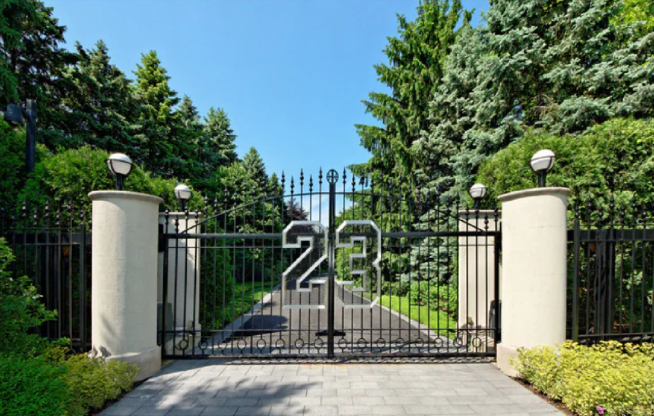 The sprawling estate is guarded by a 