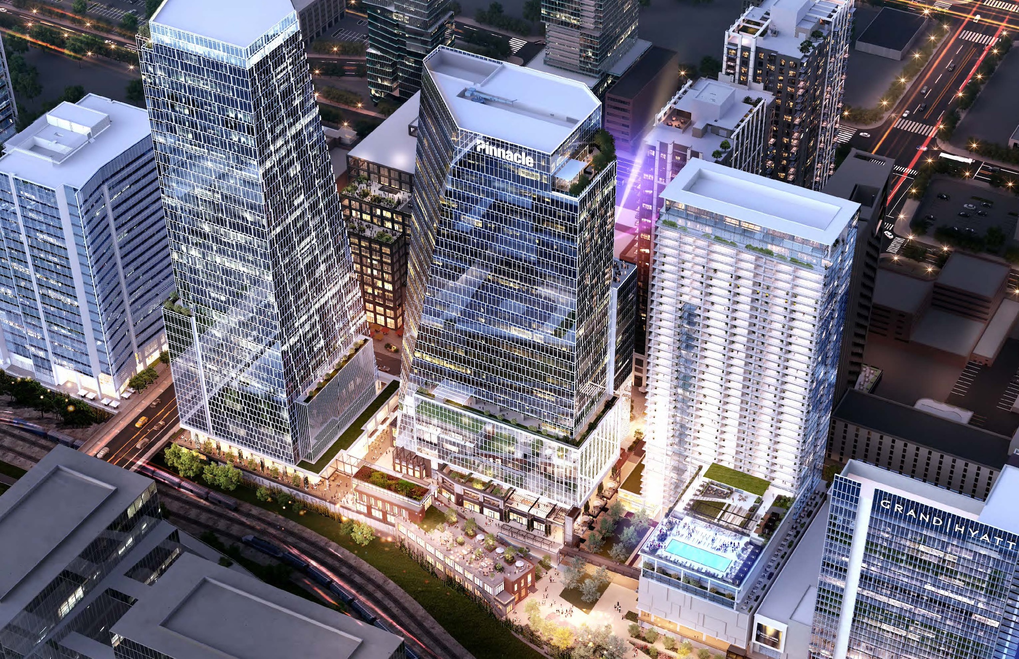 The Pinnacle tower in the Nashville Yards development is set to include more than 742,000 square feet upon completion. (CoStar)
