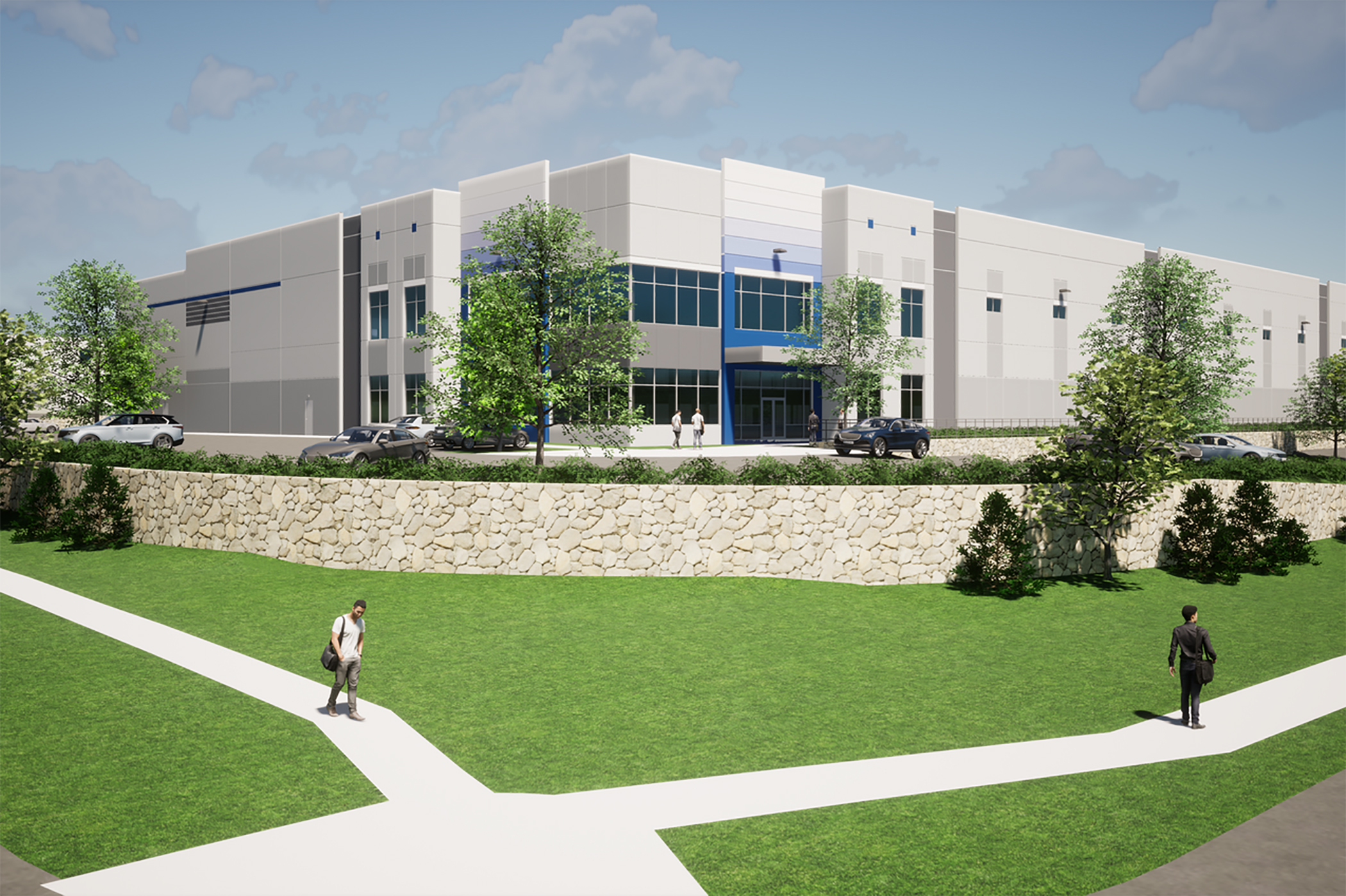 Adolfson & Peterson, a general contractor based in Minneapolis, was awarded a contract to build Sunrise Commerce Center in Round Rock, Texas. (5G Studio Collaborative)