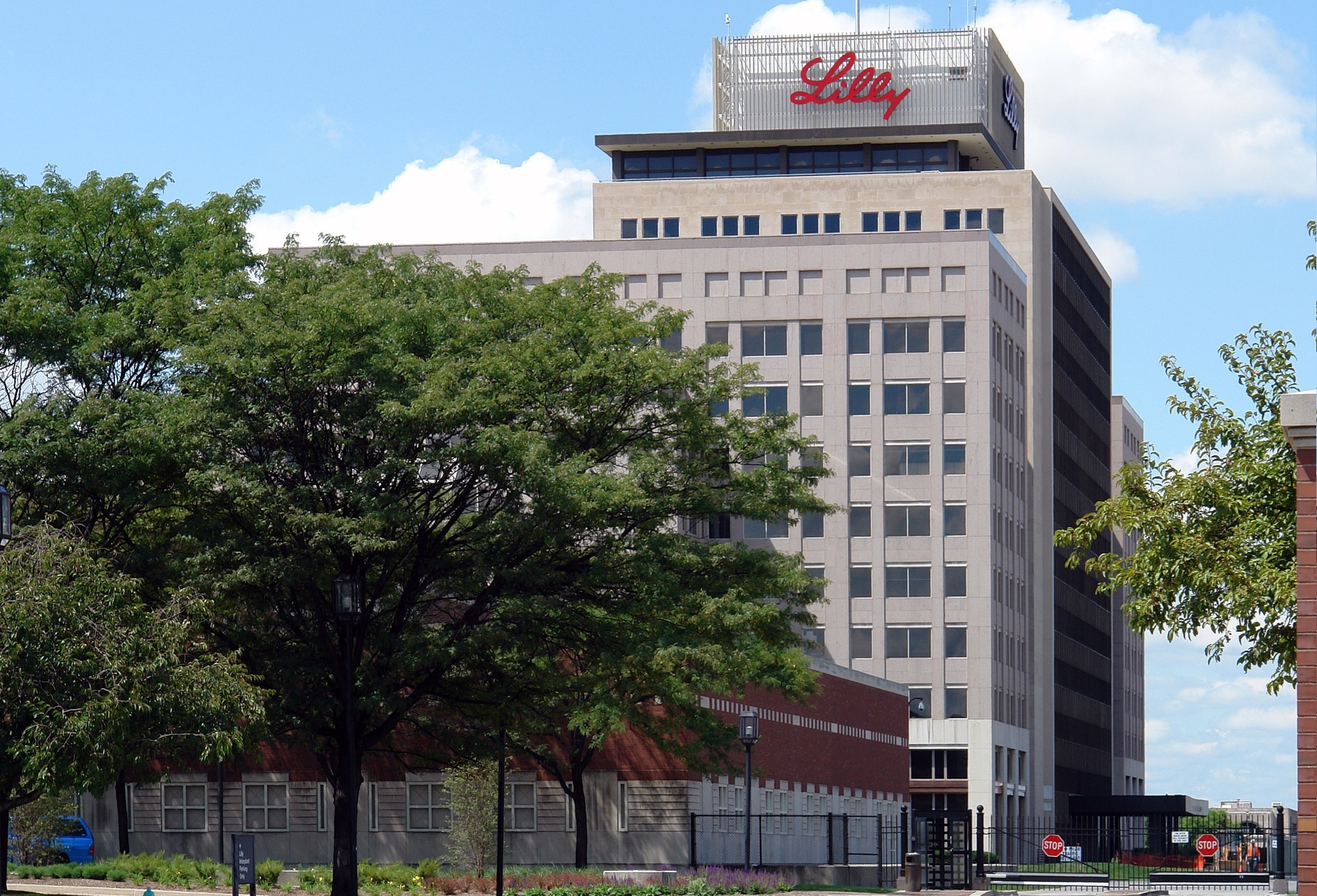 Skyrocketing sales of Eli Lilly's obesity and diabetes drugs have constrained supply. Shown in the photo is Eli Lilly's research center in downtown Indianapolis. (CoStar)