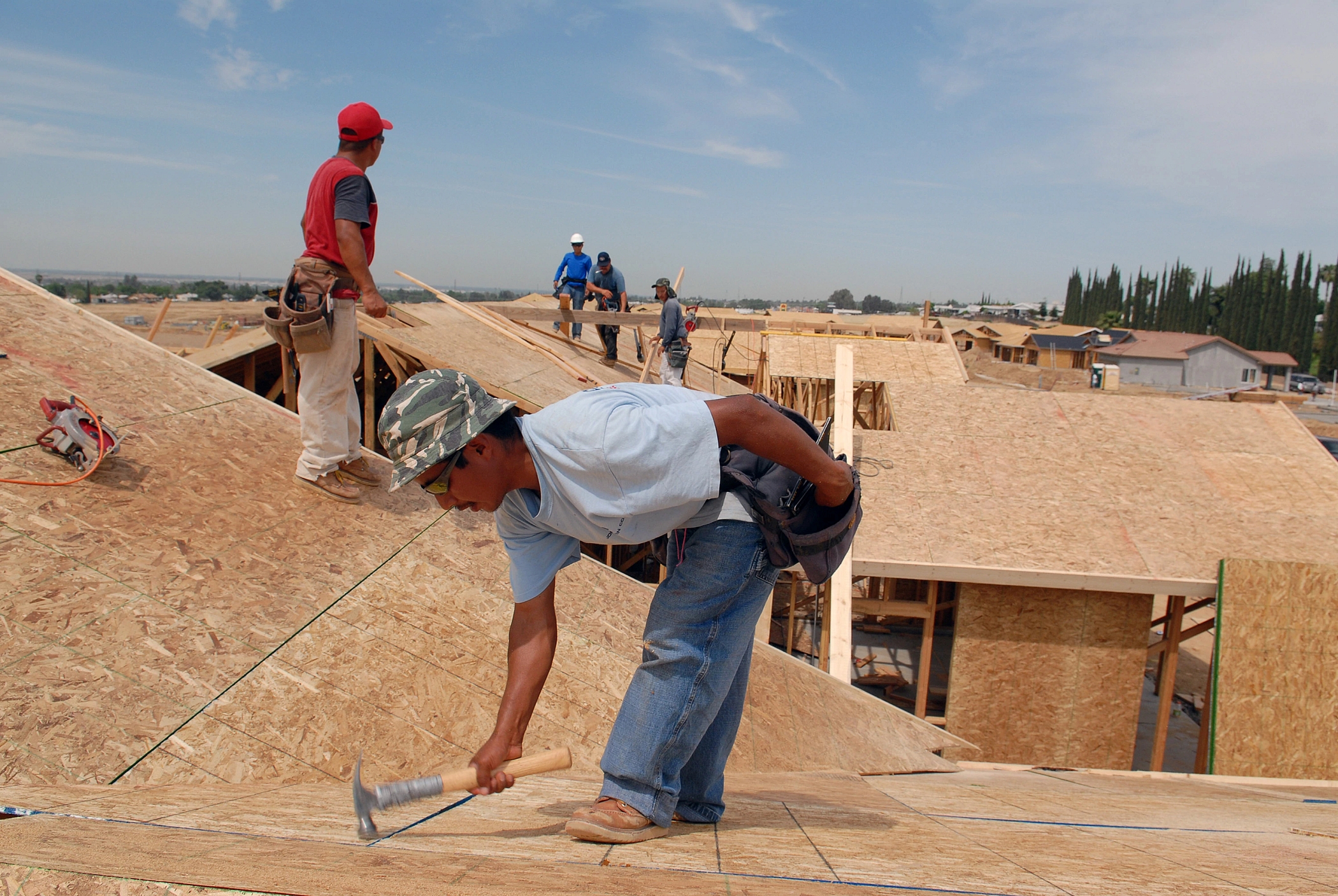 Construction was among notable gainers during April, though overall U.S. private employment growth slowed due to factors including tariff concerns. (Getty Images)