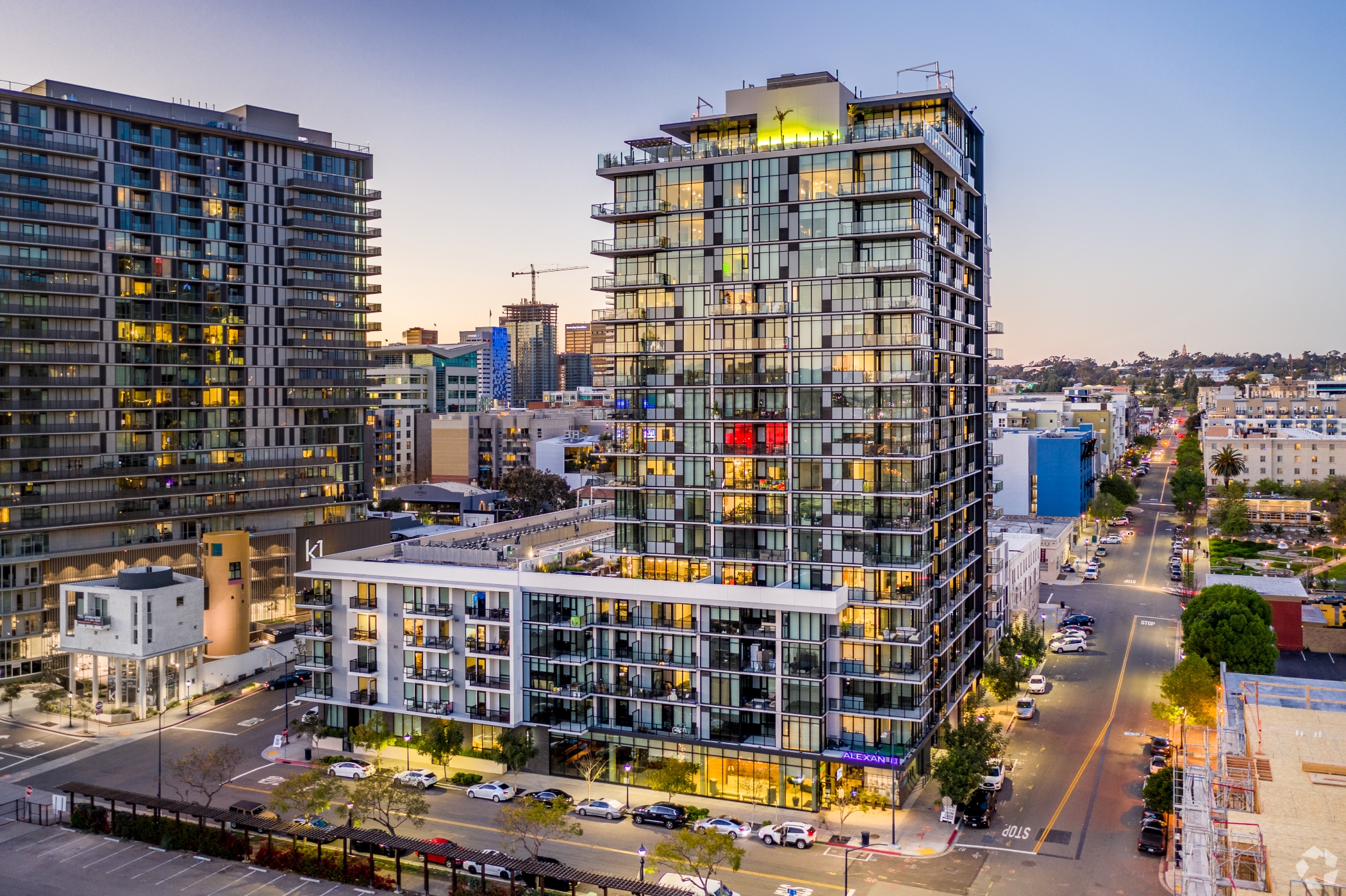 The 313-unit apartment property known as ALX sold for about $137 million in downtown San Diego. (CoStar)