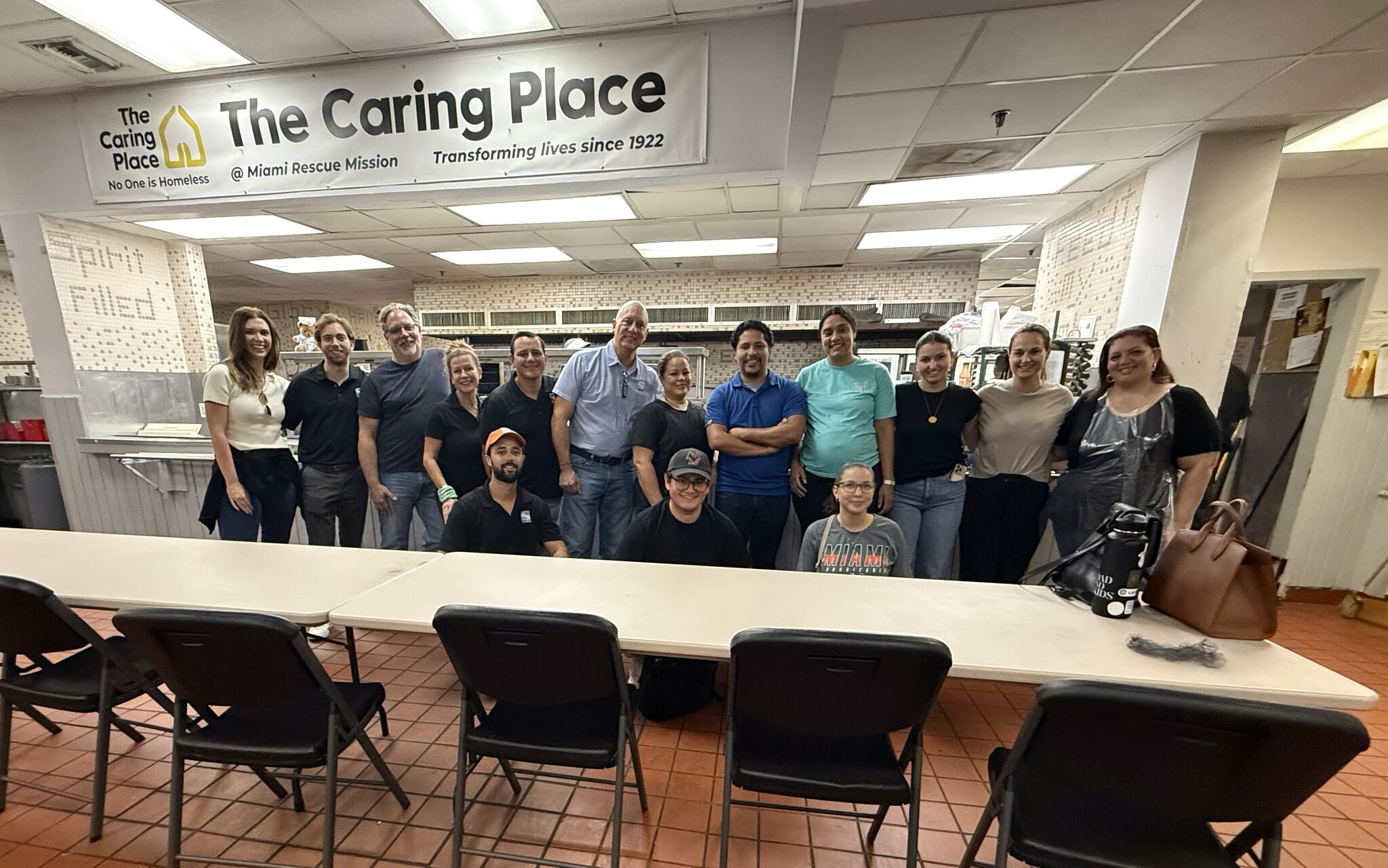 Employees from Saglo Cos. spent the day volunteering at The Caring Place. (Saglo) 