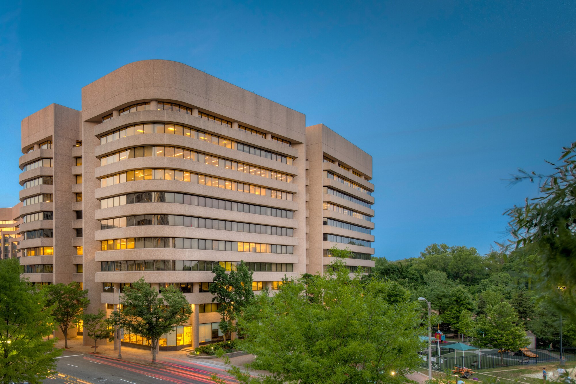 Huntington Ingalls Industries signed a lease at 2451 Crystal Drive, an 11-story office building located within a five-building office park in National Landing outside D.C. (CoStar)