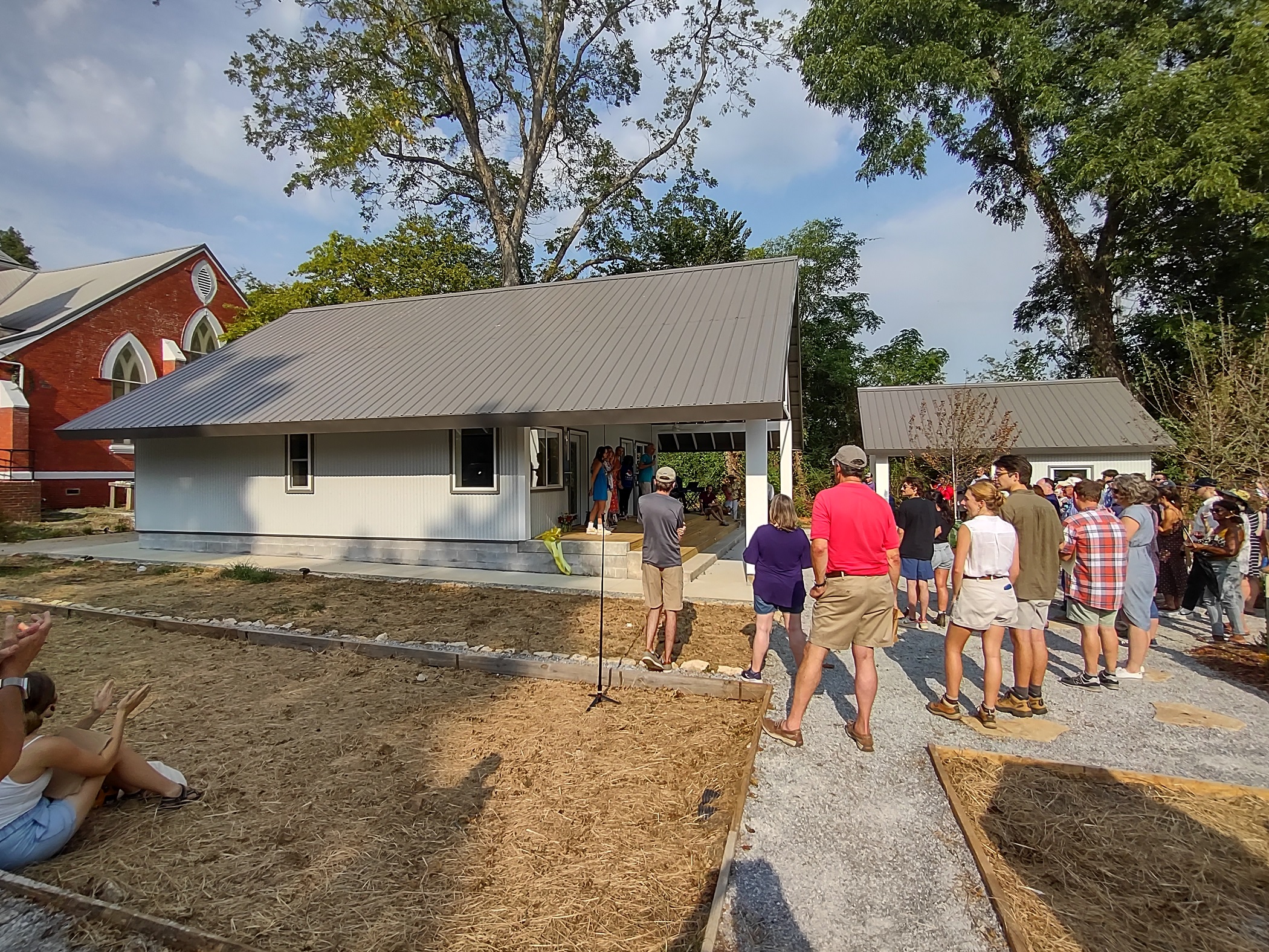 Students at Auburn University's Rural Studio designed and built an emergency shelter for a nonprofit social services organization in Uniontown, Alabama. (Andy Peters/CoStar)