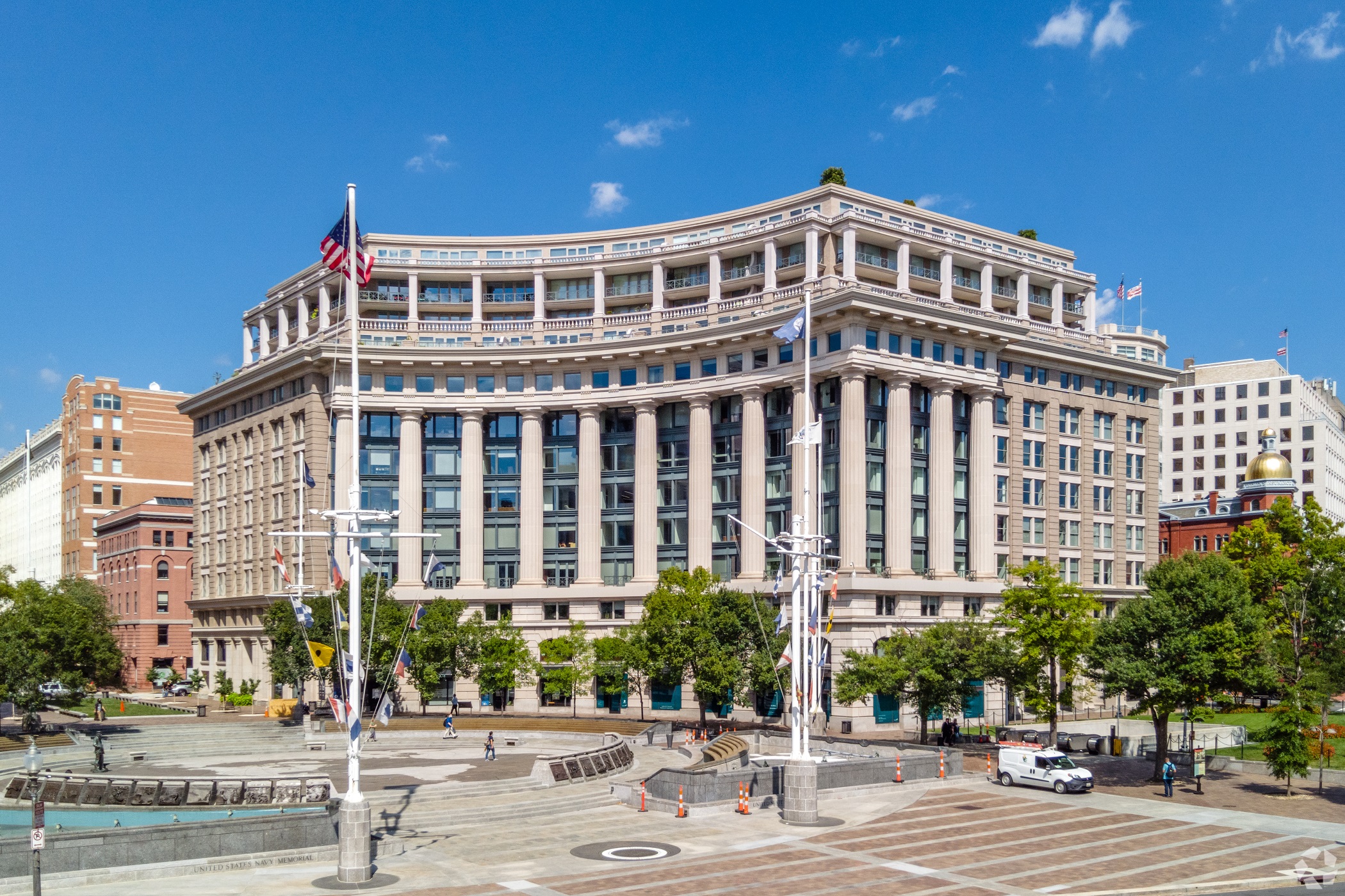 Market Square, which includes 701 Pennsylvania Ave. NW, is a roughly 378,000-square-foot office building owned by Blackstone affiliate EQ Office. (CoStar)