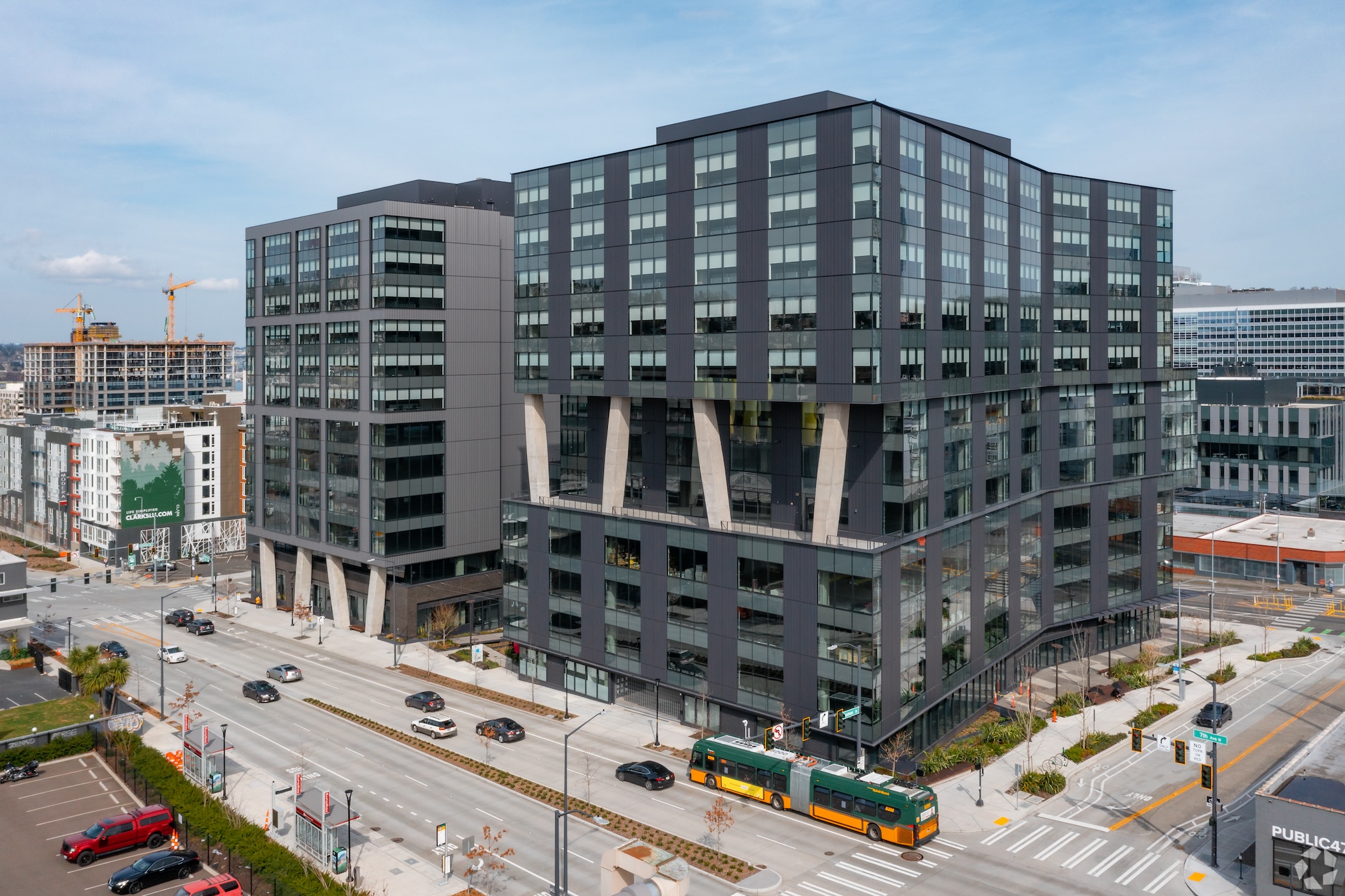 Kilroy Realty said demand for office space has picked up considerably across its Seattle-area portfolio, which includes the property at 333 Dexter Ave. N. (CoStar) 