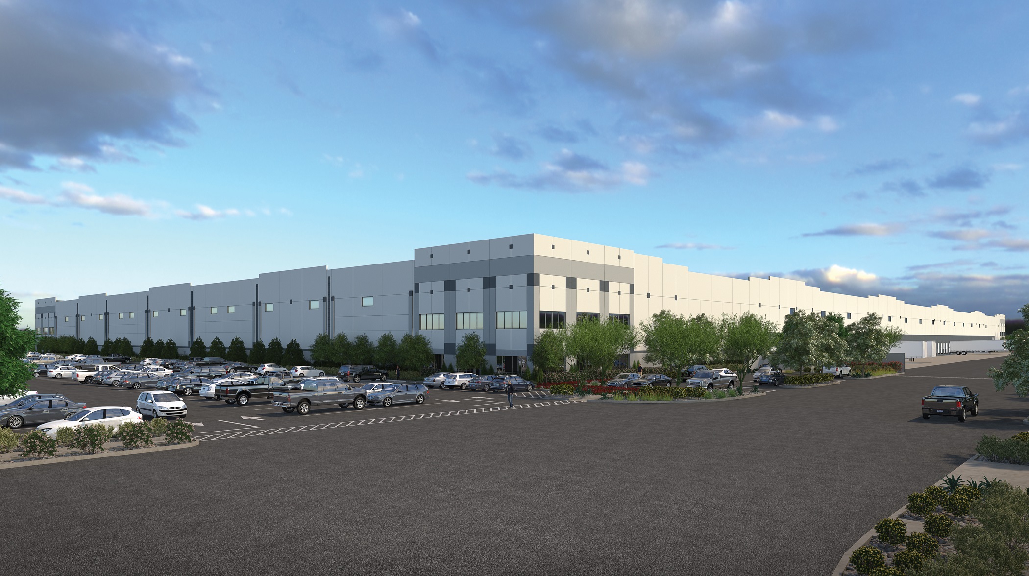 The 1 million-square-foot industrial building at 21921 Industry Way in City of Industry, California, is under construction. (CoStar) 