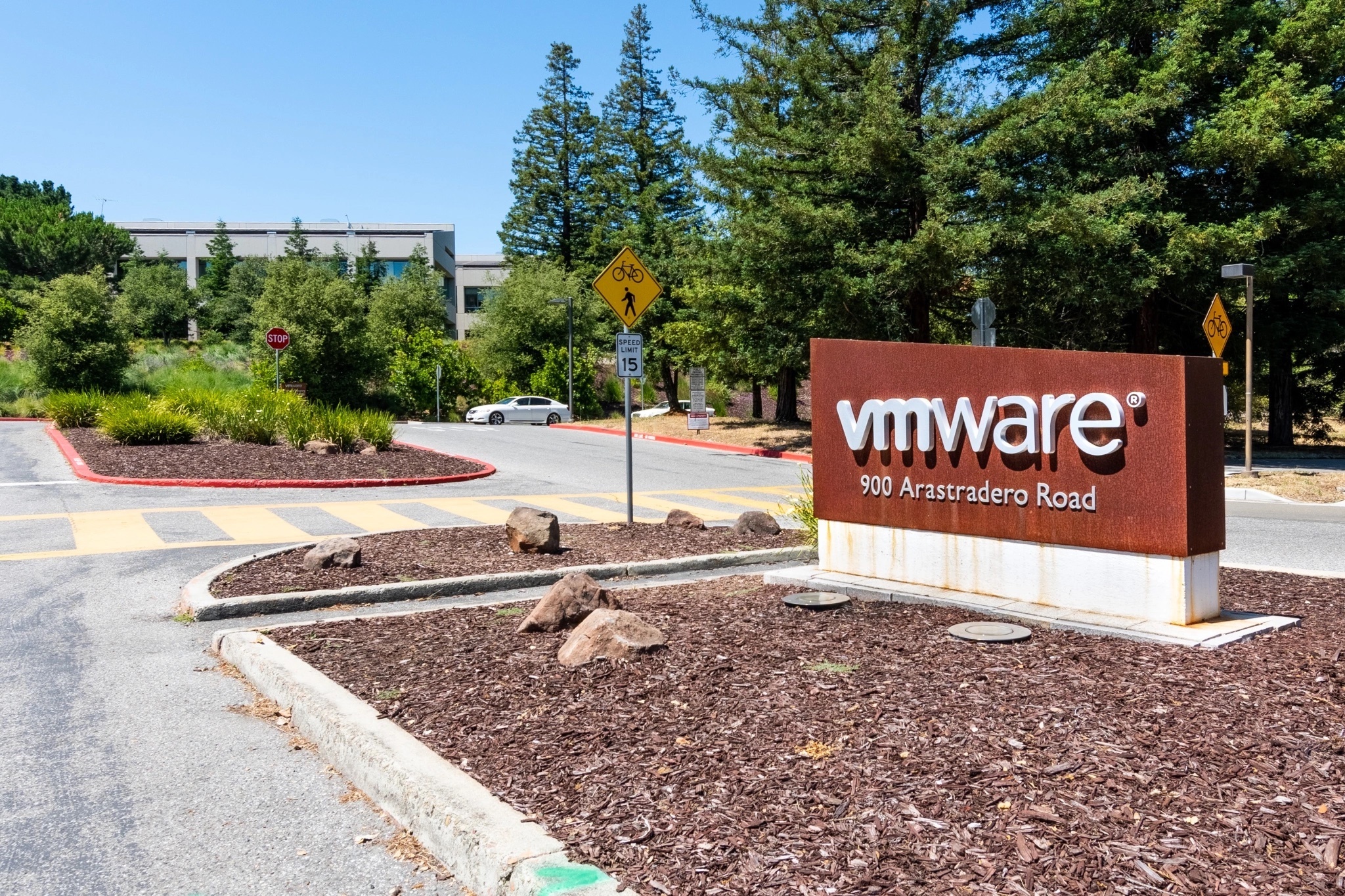 Broadcom paid nearly $70 billion to acquire cloud computing company VMware, one of the largest office tenants at the Stanford Research Park in Palo Alto, California. (CoStar) 