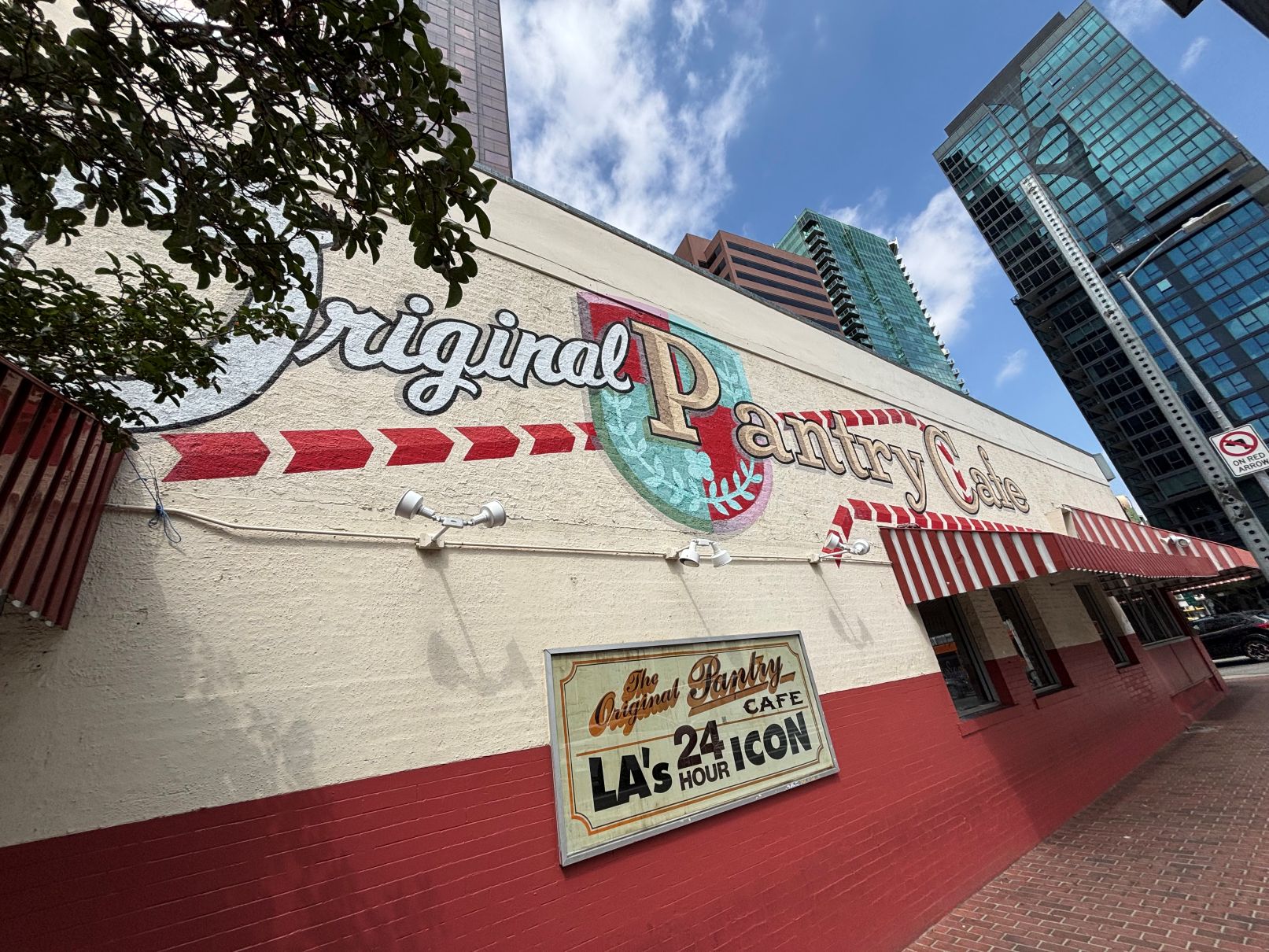 The 8,000-square-foot Original Pantry Café and its adjacent parking lot hit the market this week, opening the door for new ownership to shape the property’s future. (Brannon Boswell/CoStar)