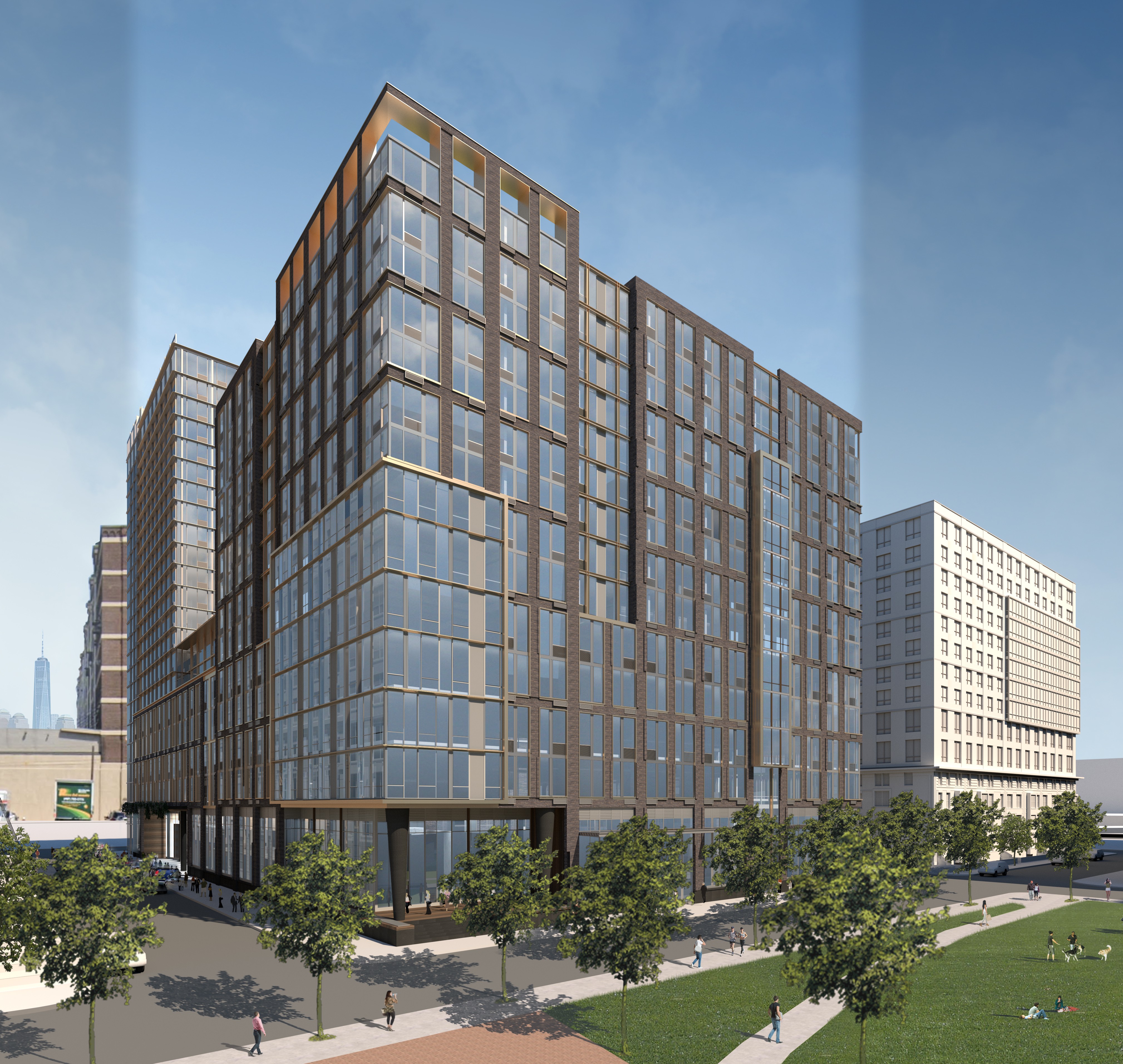 Bxp Rendering BXP joint venture plans $400 million multifamily project in Jersey City ...