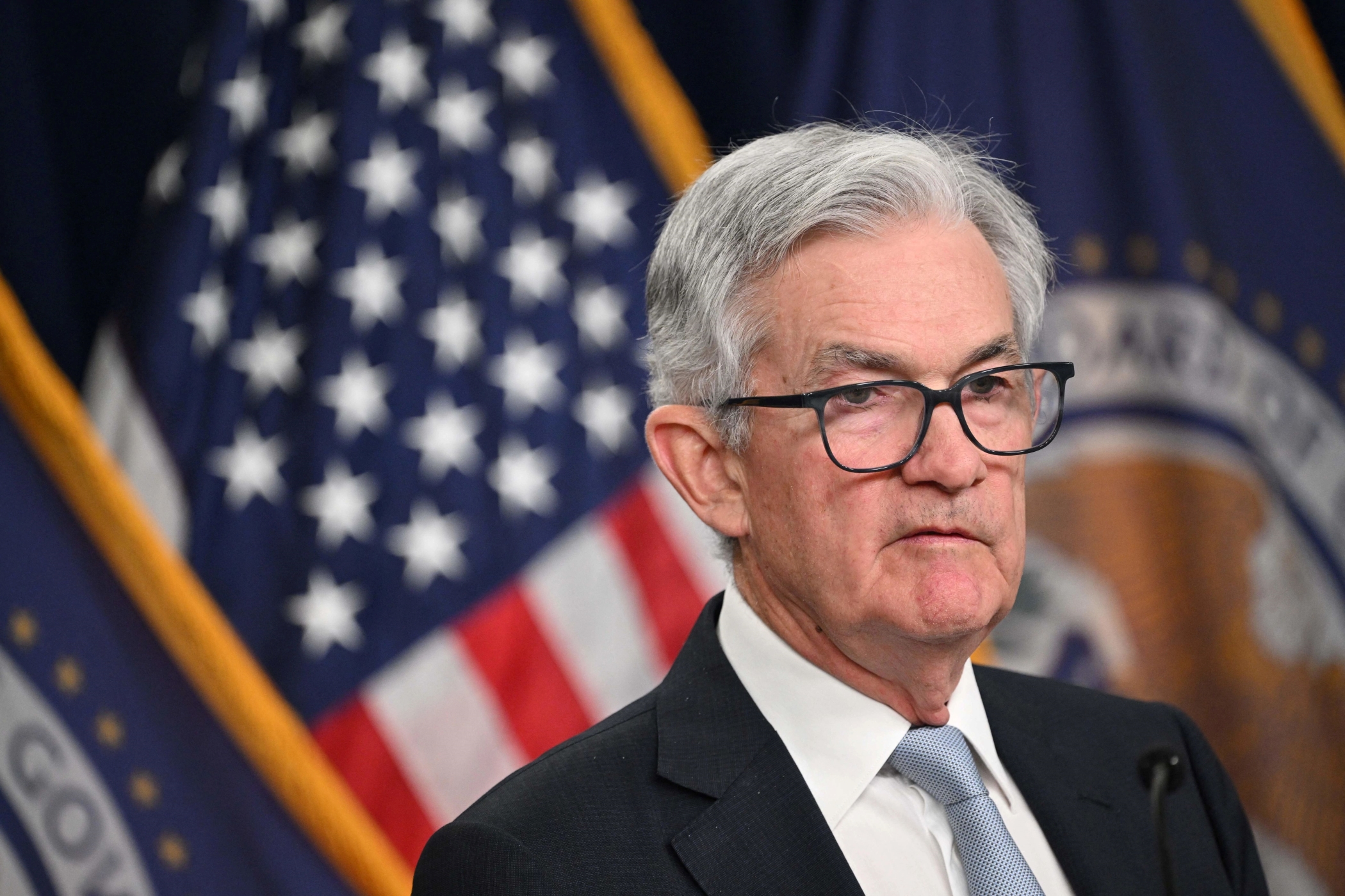 Federal Reserve Chair Jerome Powell told lawmakers Tuesday that the Federal Reserve may increase the pace of rate hikes as the agency looks to bring down inflation. (Mandel Ngan/AFP via Getty Images)